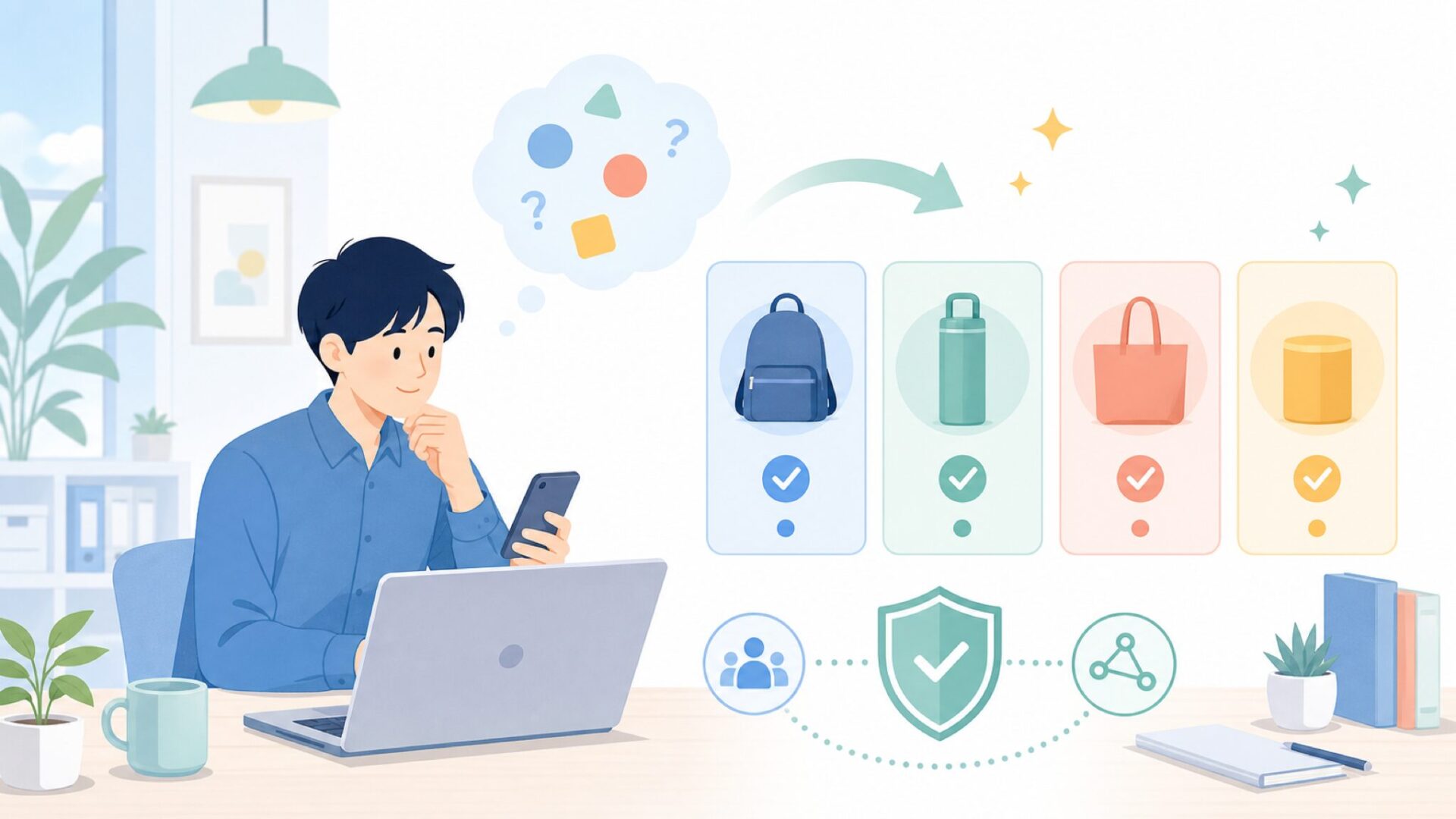 Longsafeが手がける製品カテゴリーとラインナップを表すイラスト