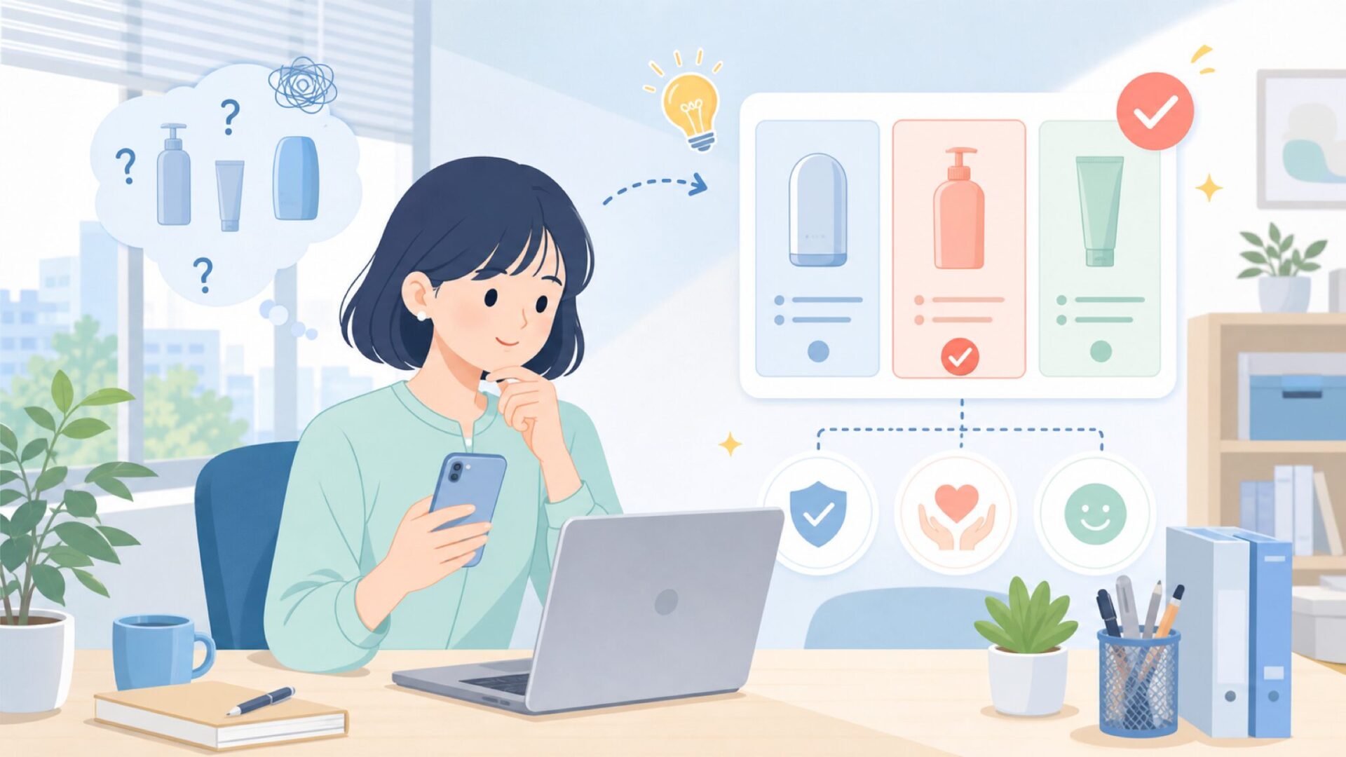 PHICOOLの主力製品ラインナップと使い勝手を表すイラスト