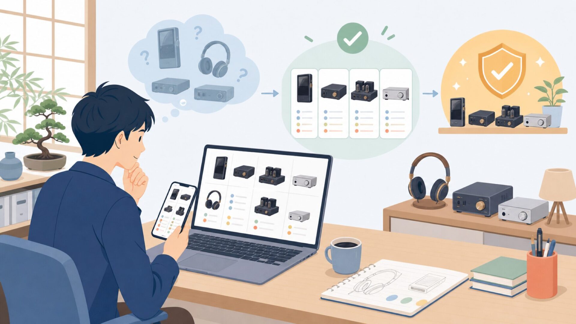 Cayinの製品ラインナップ——どんな機器が揃っているかを表すイラスト