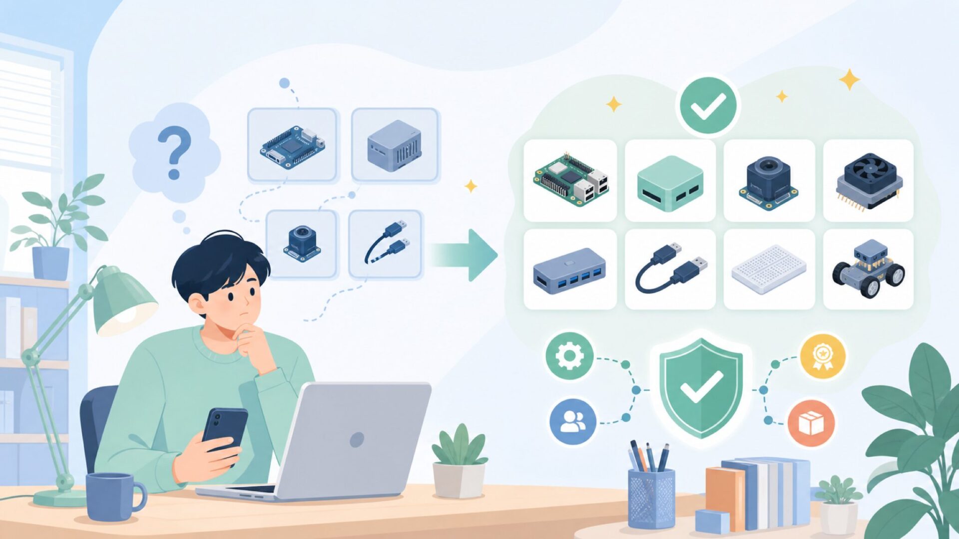 GeeekPiは何を作っている？製品ラインナップの全体像を表すイラスト