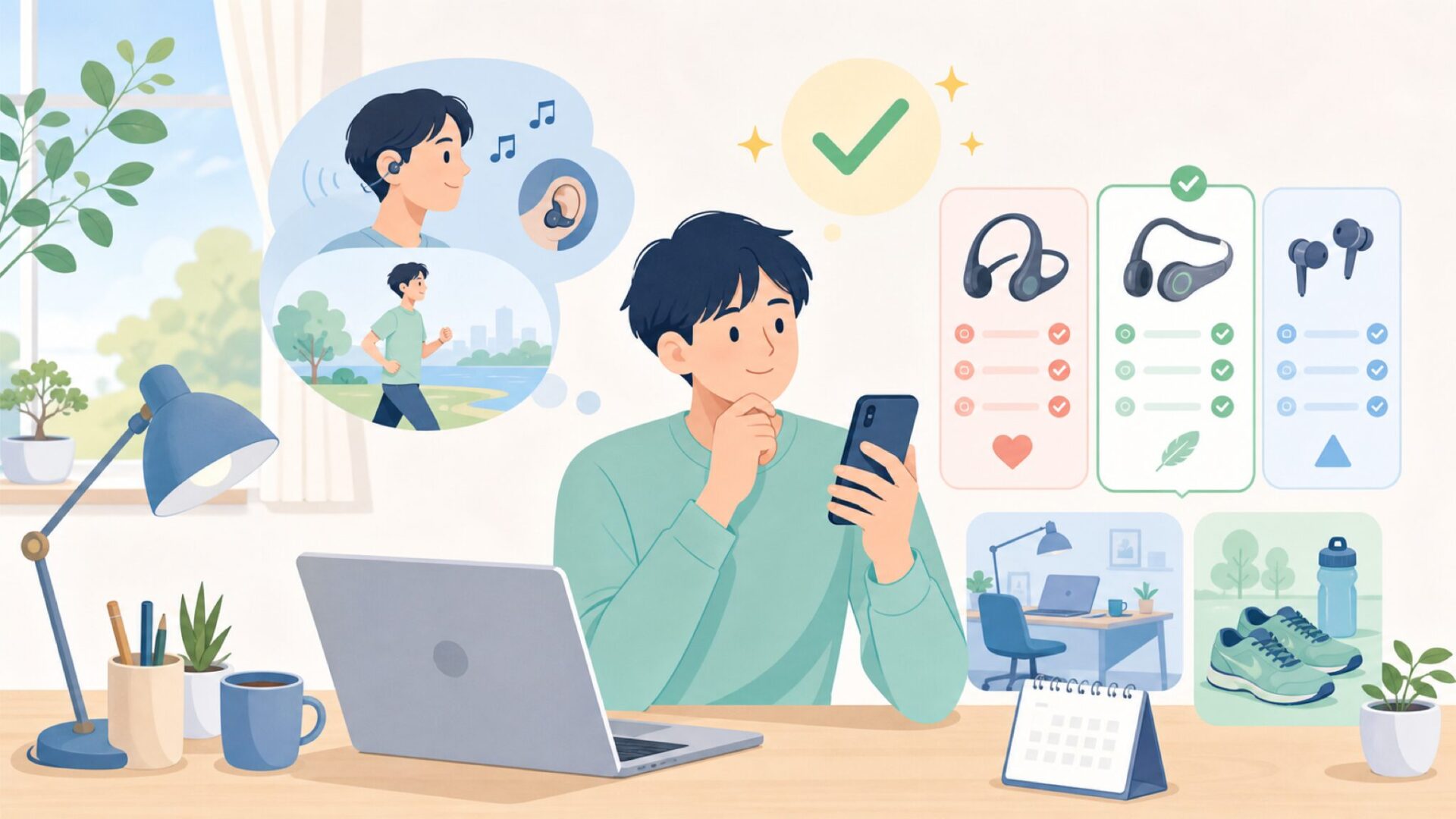 Oladanceの音質・装着感は実際どうなのかを表すイラスト