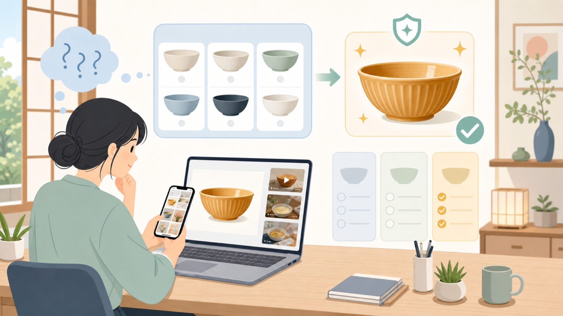 看板商品「ケーン・ミキシングボウル」の魅力と選び方を表すイラスト