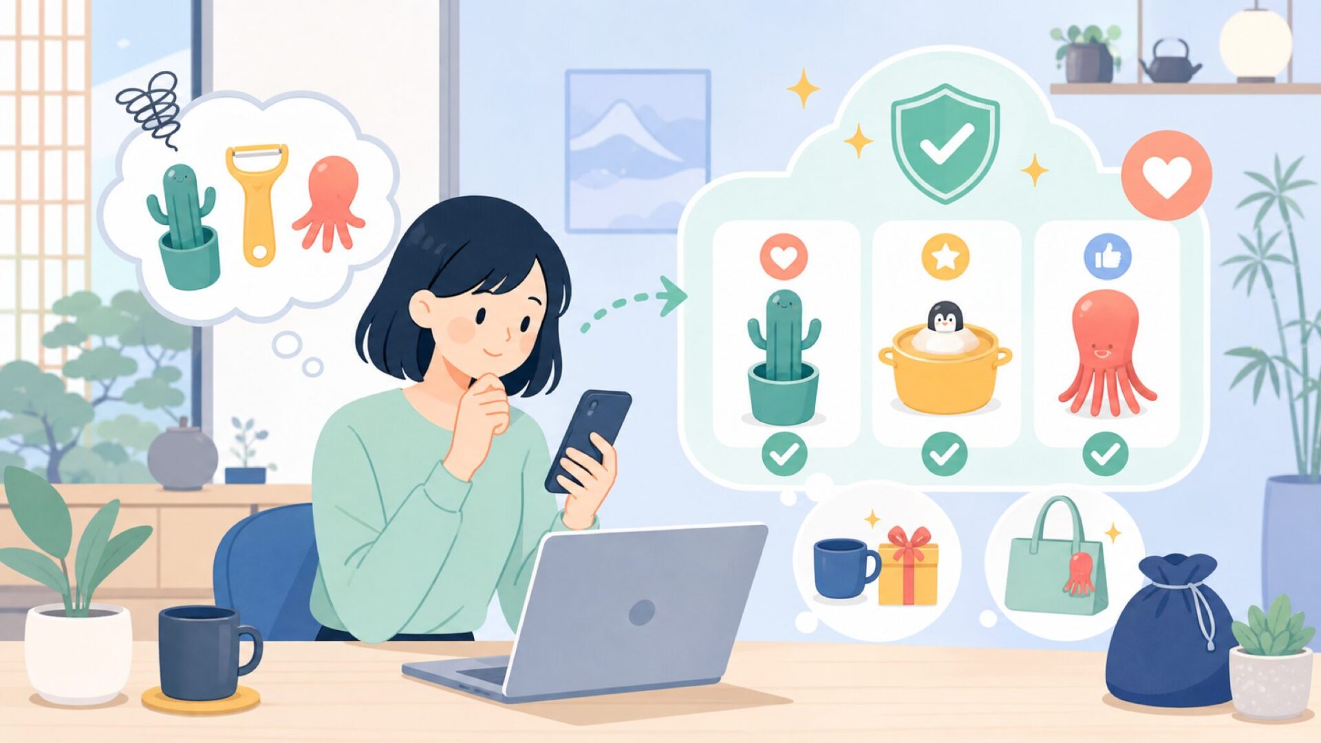 OTOTOの人気商品8選 — SNSで話題のアイテムを紹介を表すイラスト