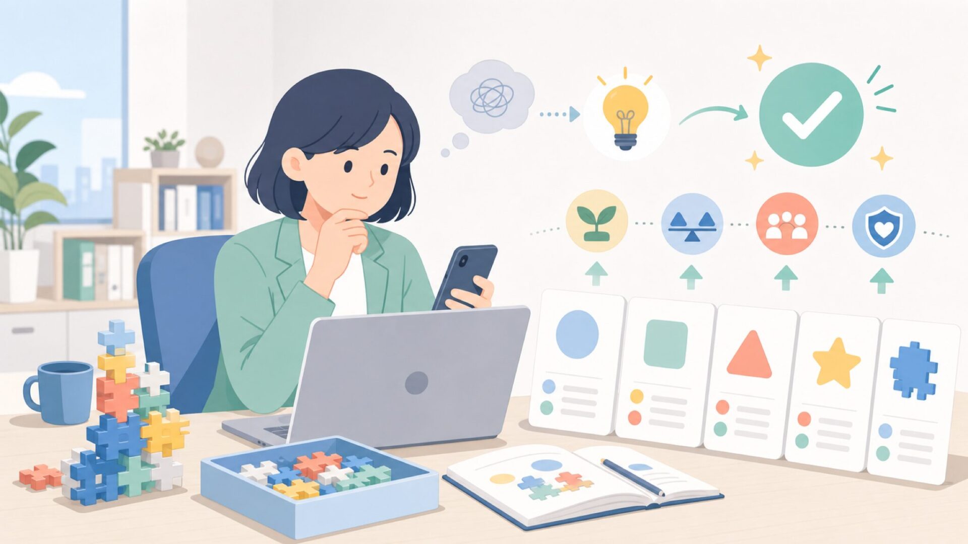 Plus-Plusが「知育玩具」と呼ばれる本当の理由を表すイラスト