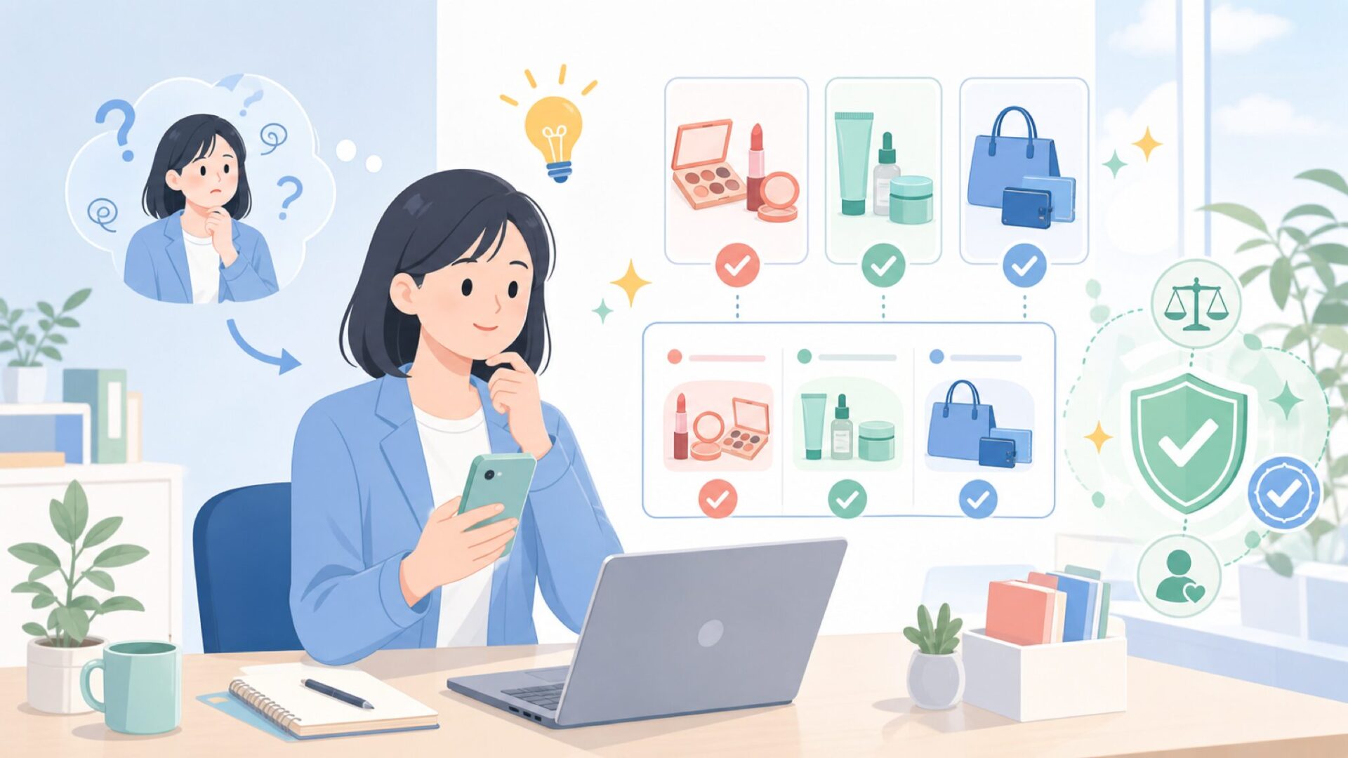 Milaniの人気商品カテゴリ — 何がそんなに気になるの？を表すイラスト