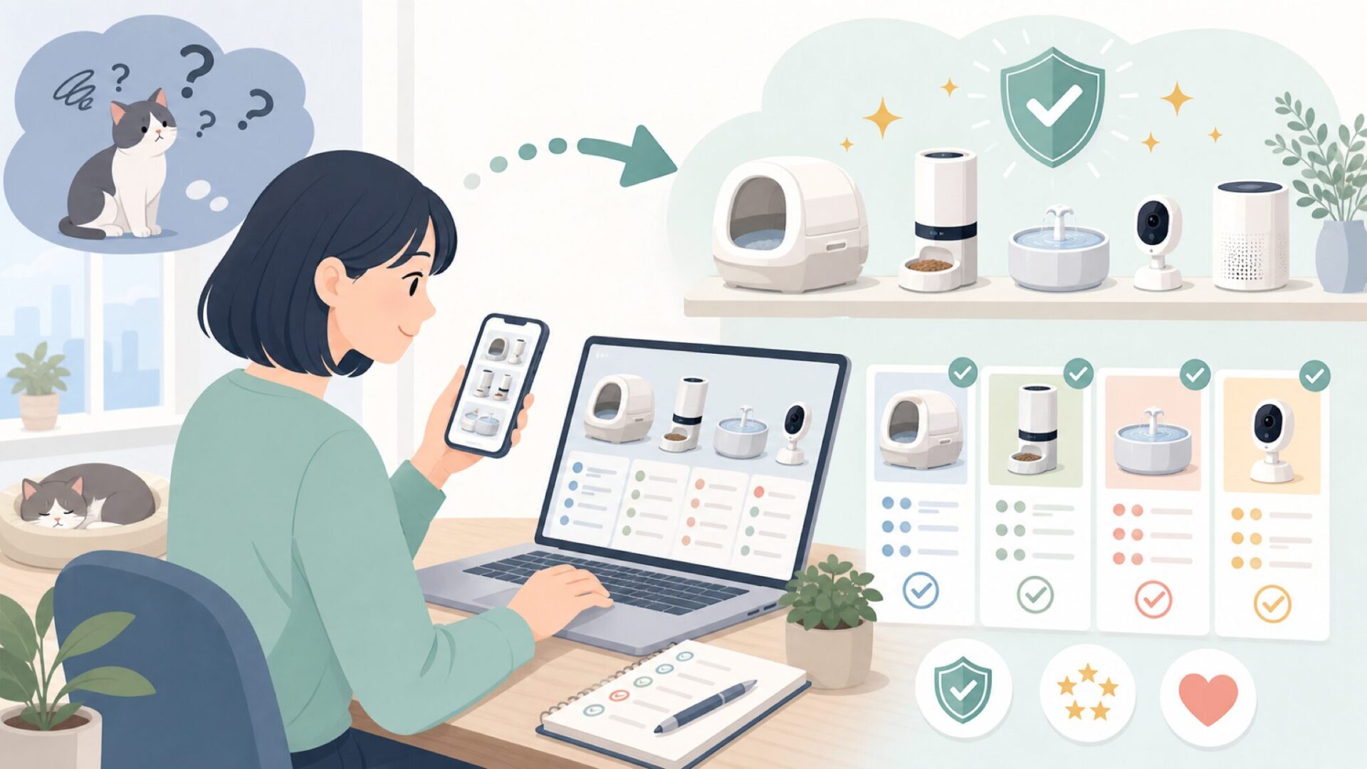PetSnowyの製品ラインナップ——何が揃っているのかを表すイラスト