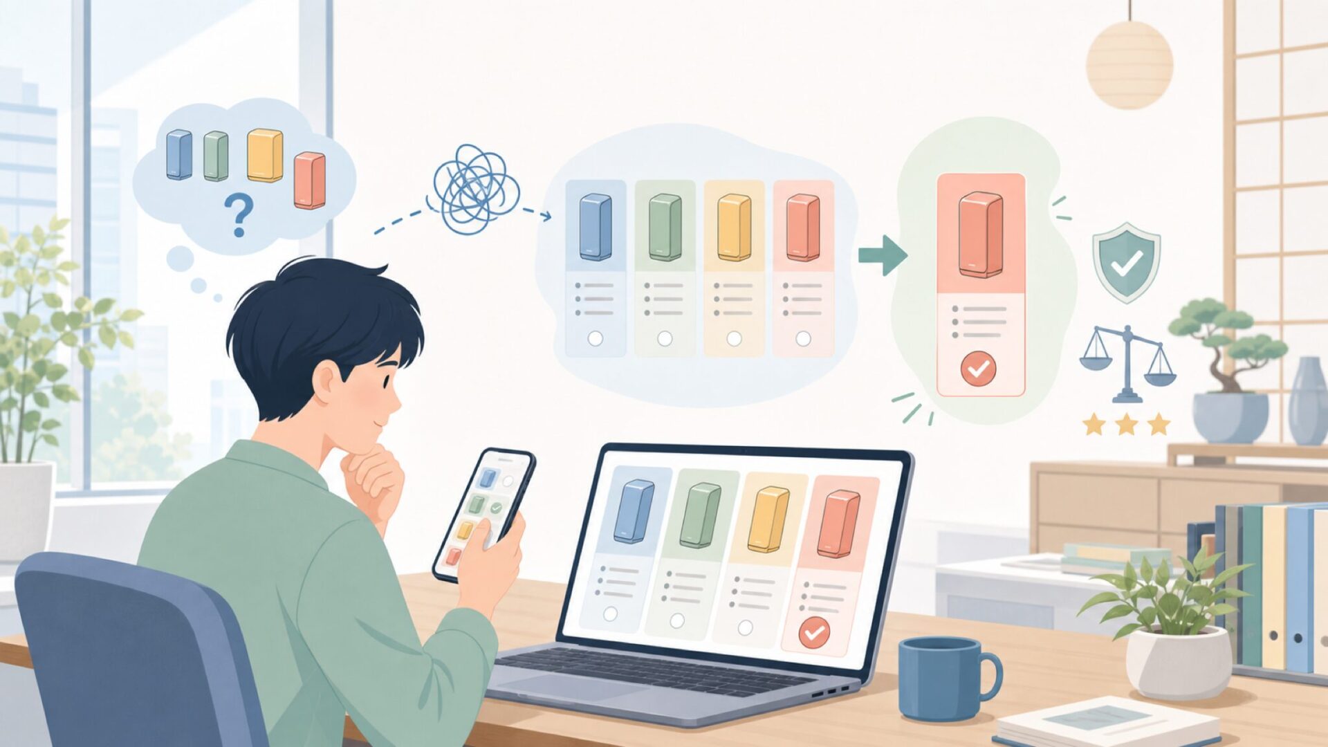 MakeIDのラインナップ全モデル——あなたに合うのはどれ？を表すイラスト