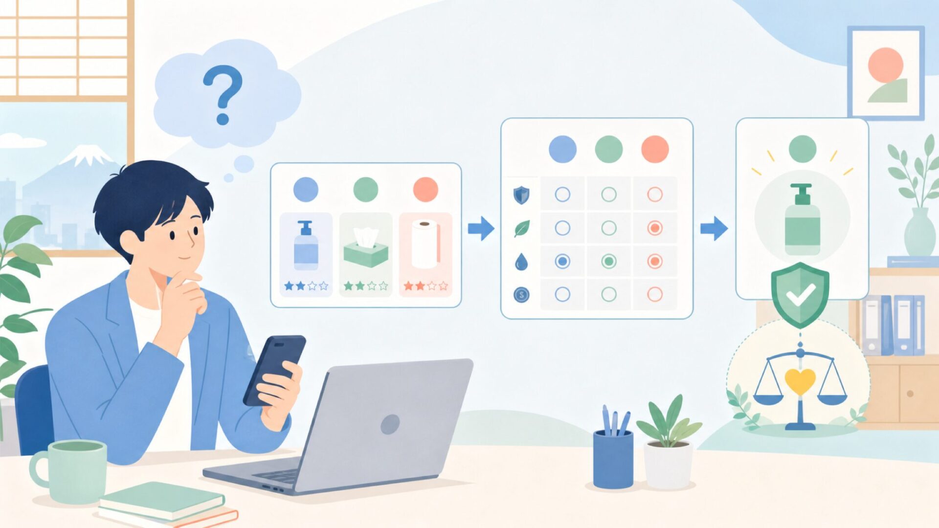 SolimoとGrandsなど他のAmazonブランドとの違いを表すイラスト