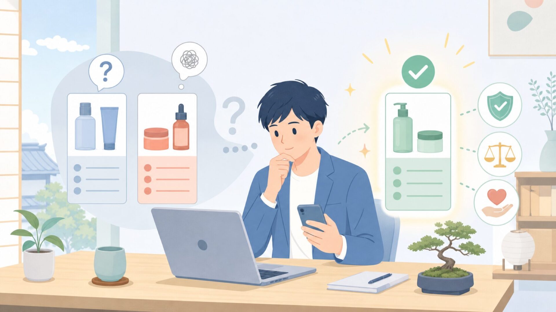 こんな人にはAKIYOが向いている・向いていないを表すイラスト