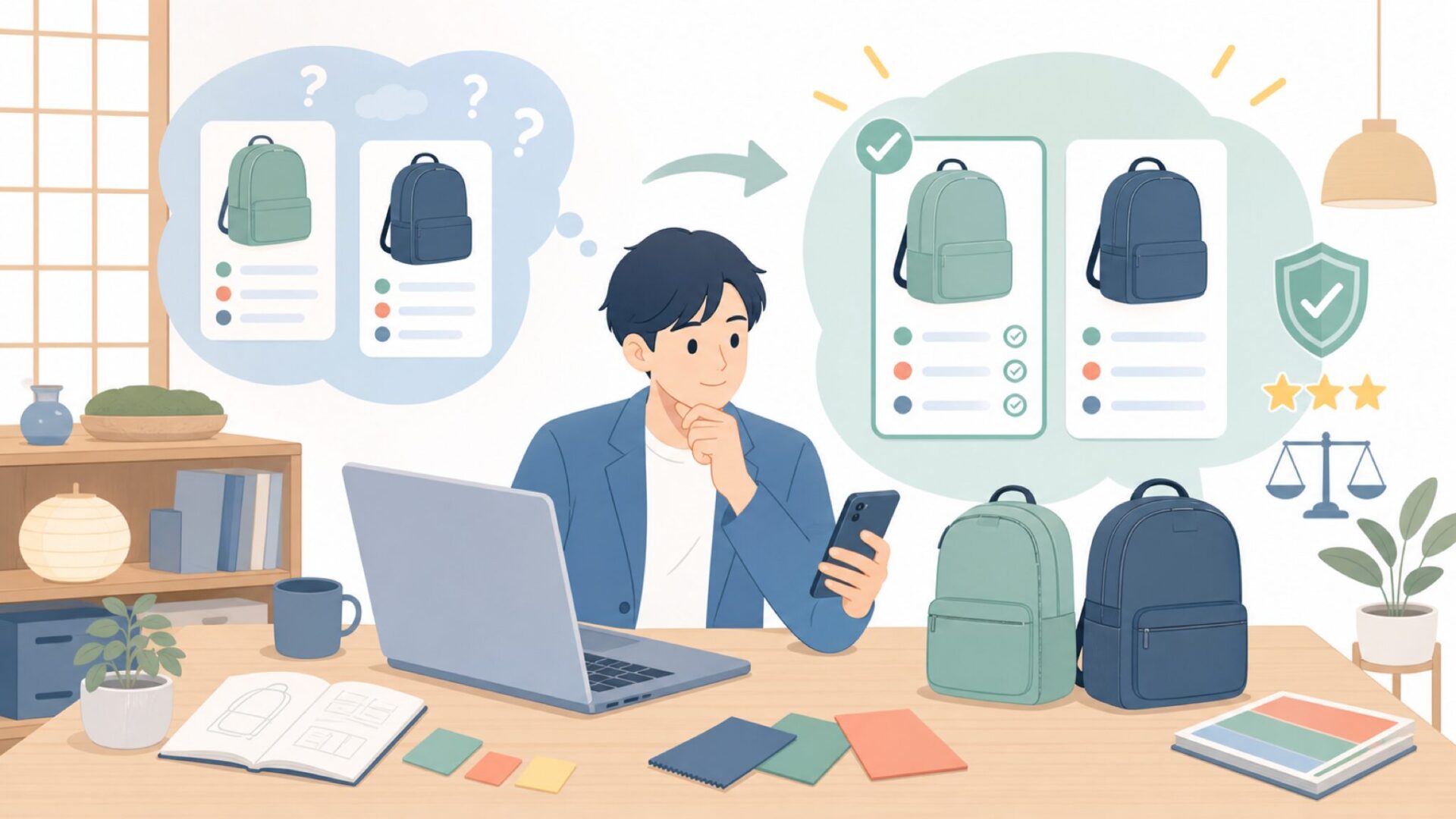 AIBAGの製品ラインナップを表すイラスト