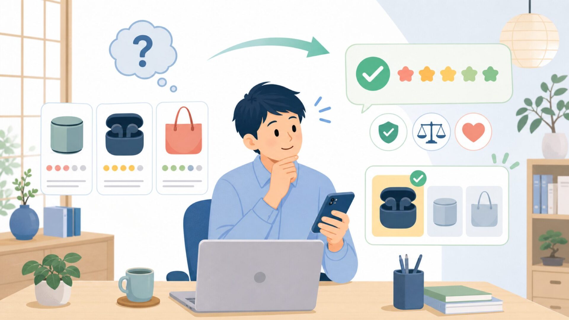 DEVAISEのおすすめ度を5段階で結論づけるを表すイラスト