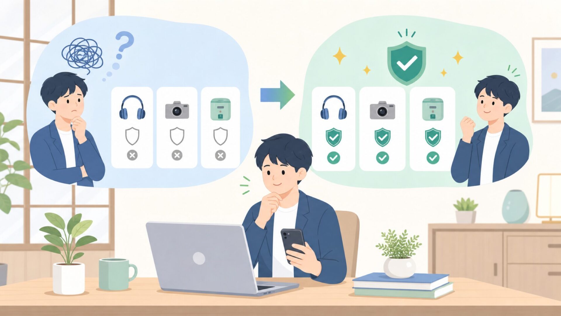 Speraxの保証・サポートは信頼できる?を表すイラスト