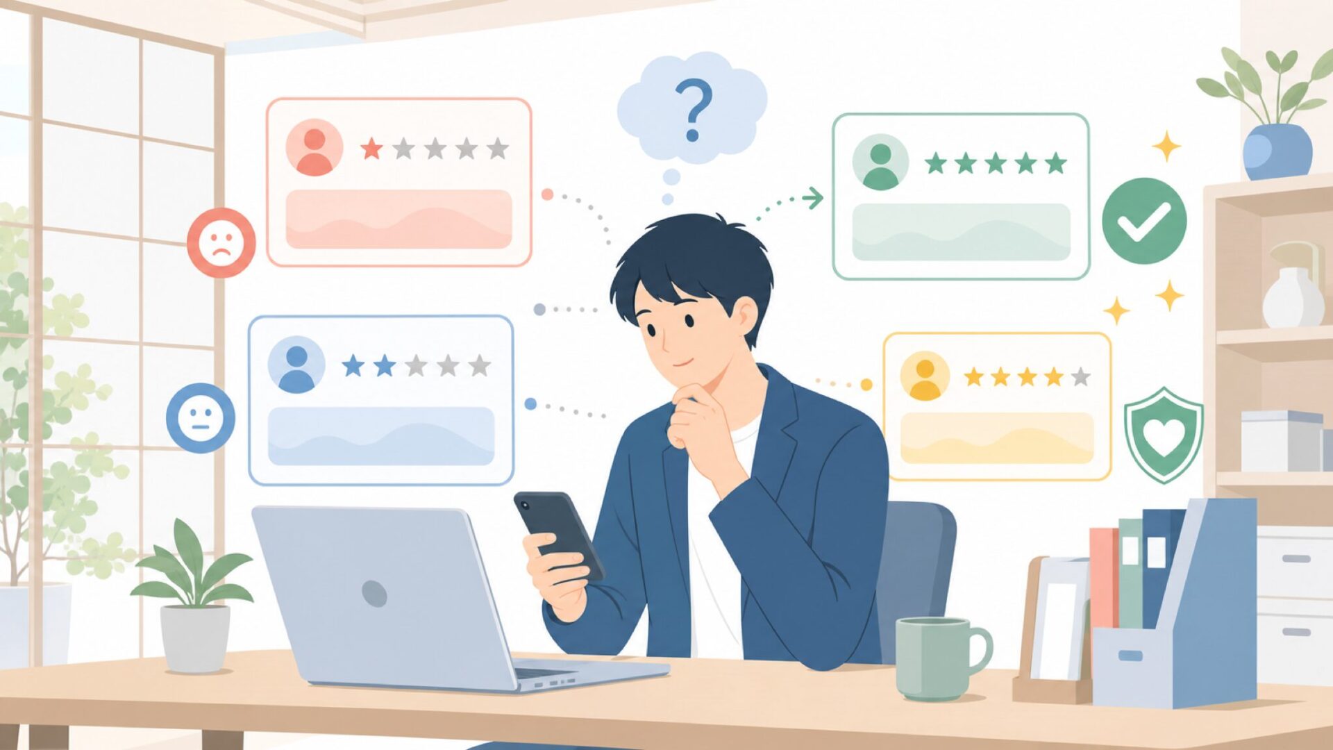 FOHEREの評判・口コミは本当に良いのか検証したを表すイラスト