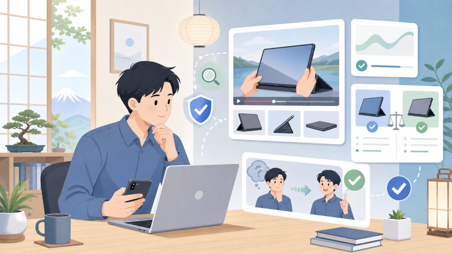 YouTubeレビューで見えた実機の実力を表すイラスト