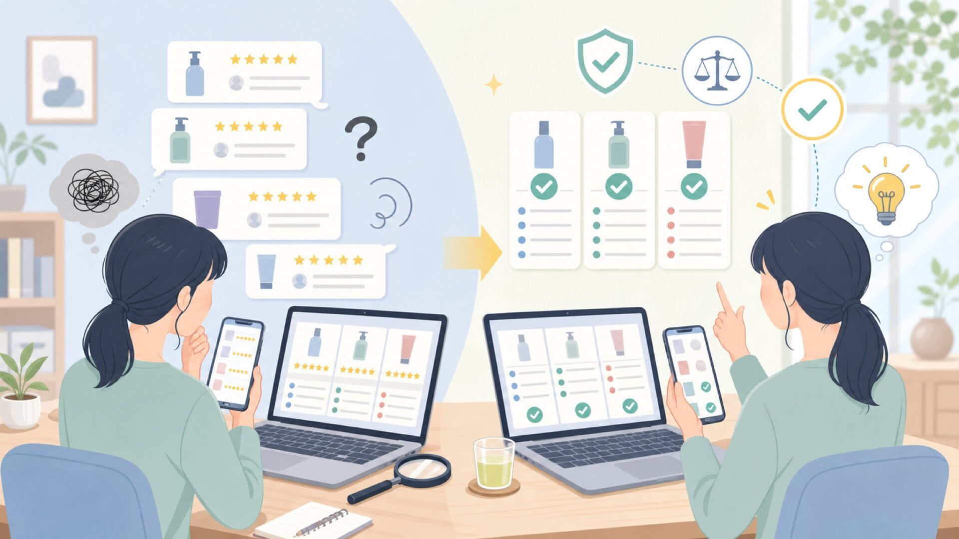 購入前に確認！MiroPureのAmazonレビューはサクラ？本物？を表すイラスト