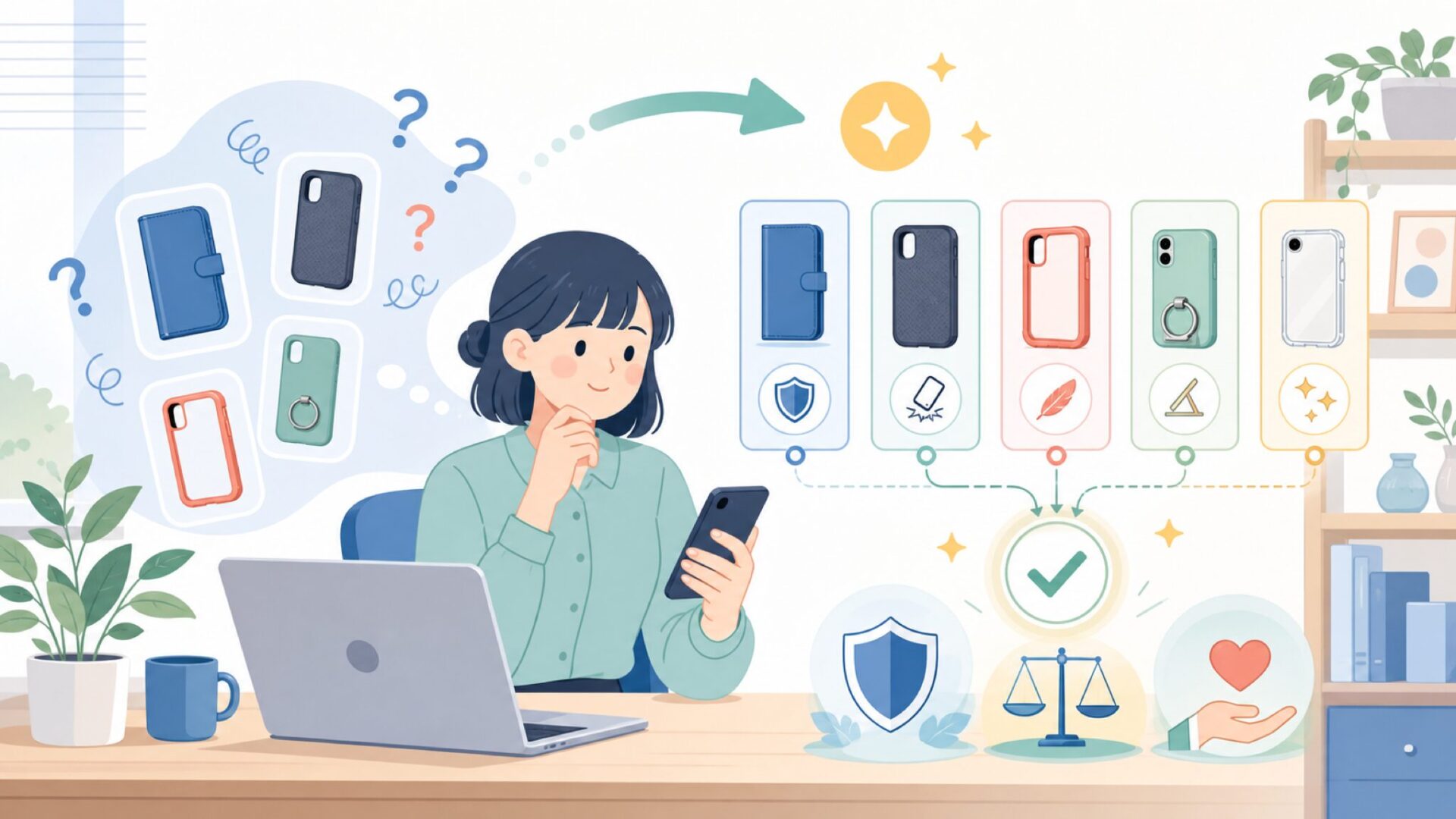 i-Blasonの代表的な製品ラインナップと選び方を表すイラスト