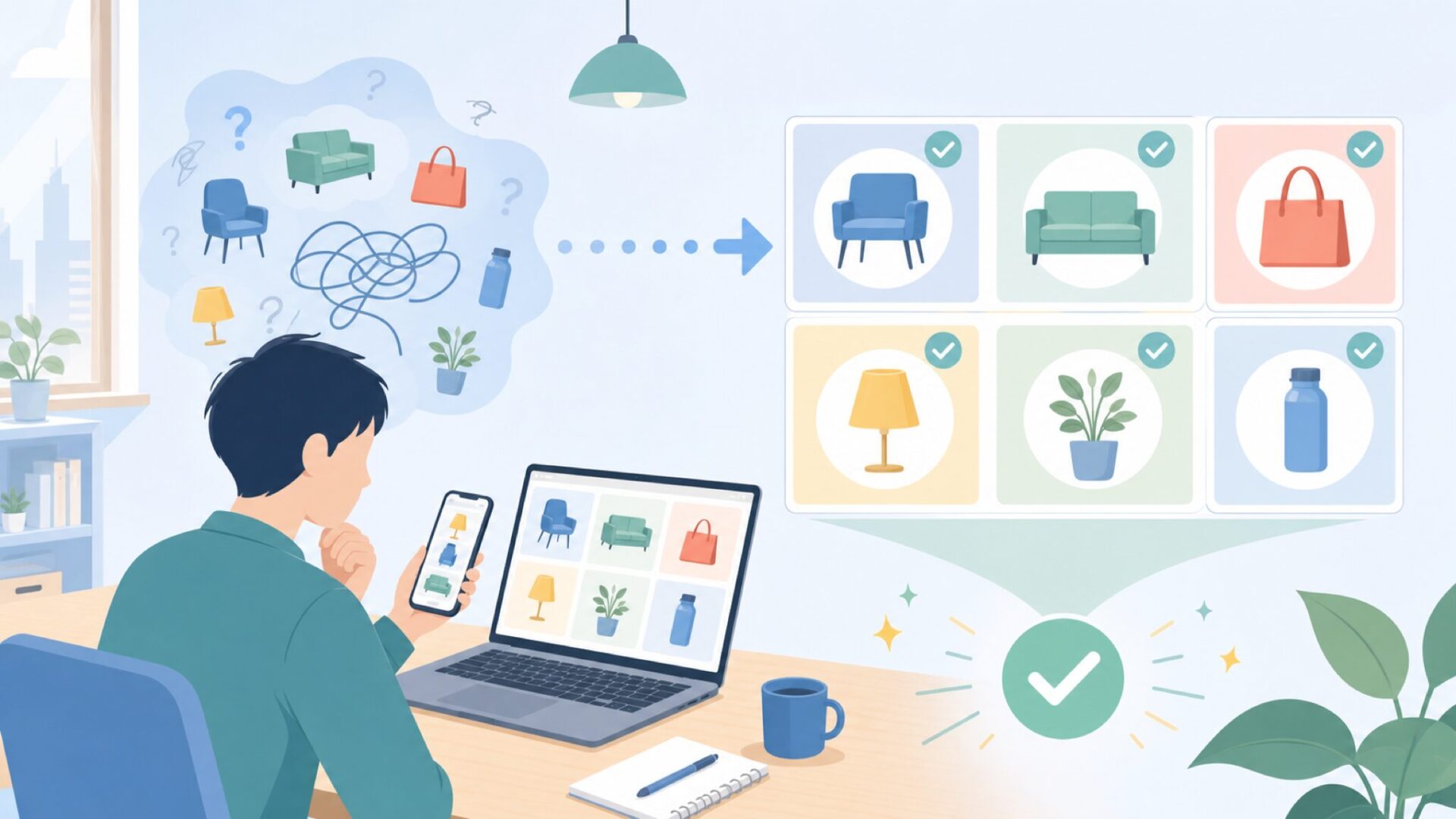 TechMatteの主力製品ラインナップを知るを表すイラスト