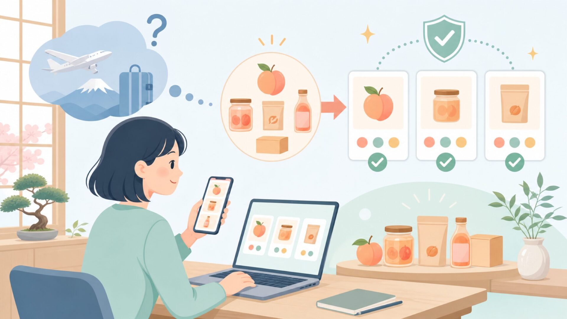 ブランド・製品名としてのPeachtree｜Foodsなどの場合を表すイラスト