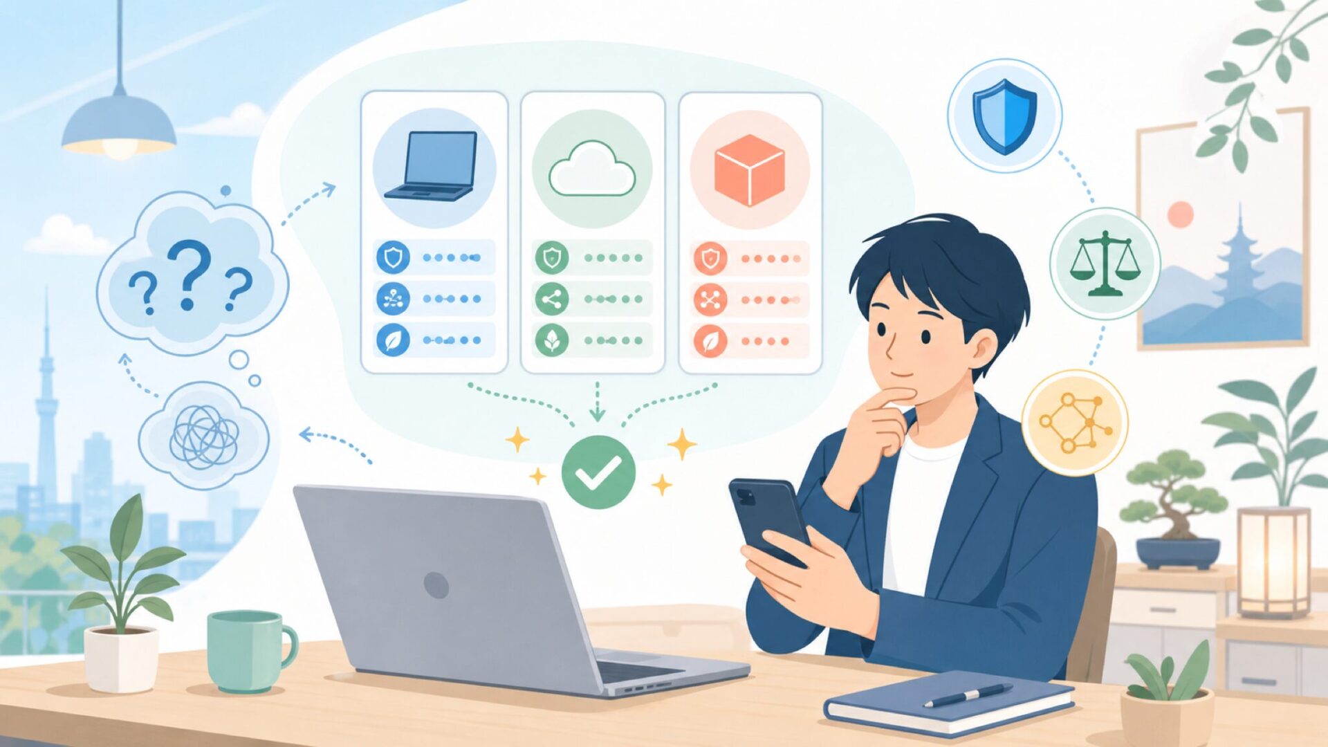 主要製品ラインナップと特徴を表すイラスト