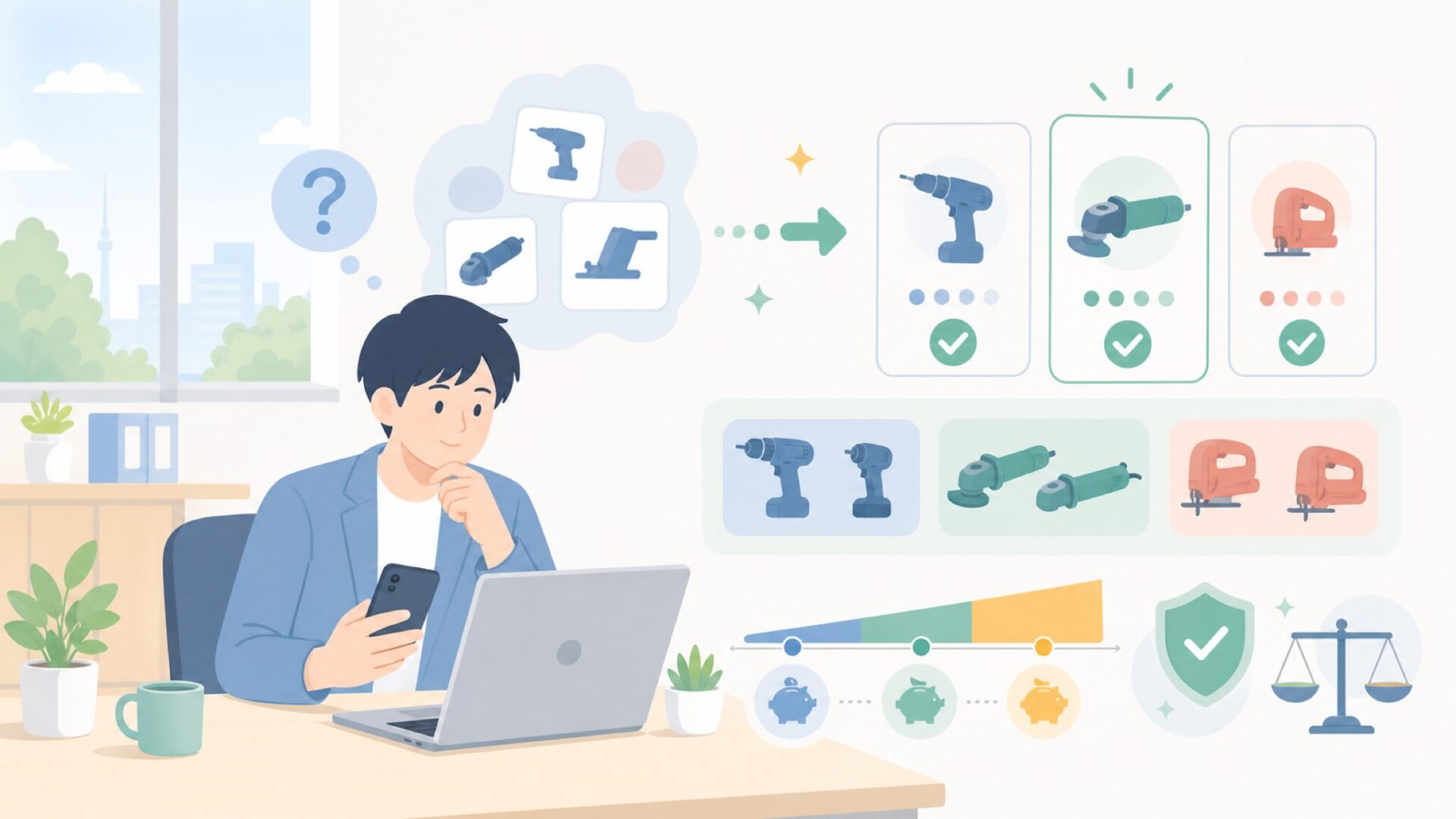 プロクソンの代表的なラインナップと価格帯の目安を表すイラスト