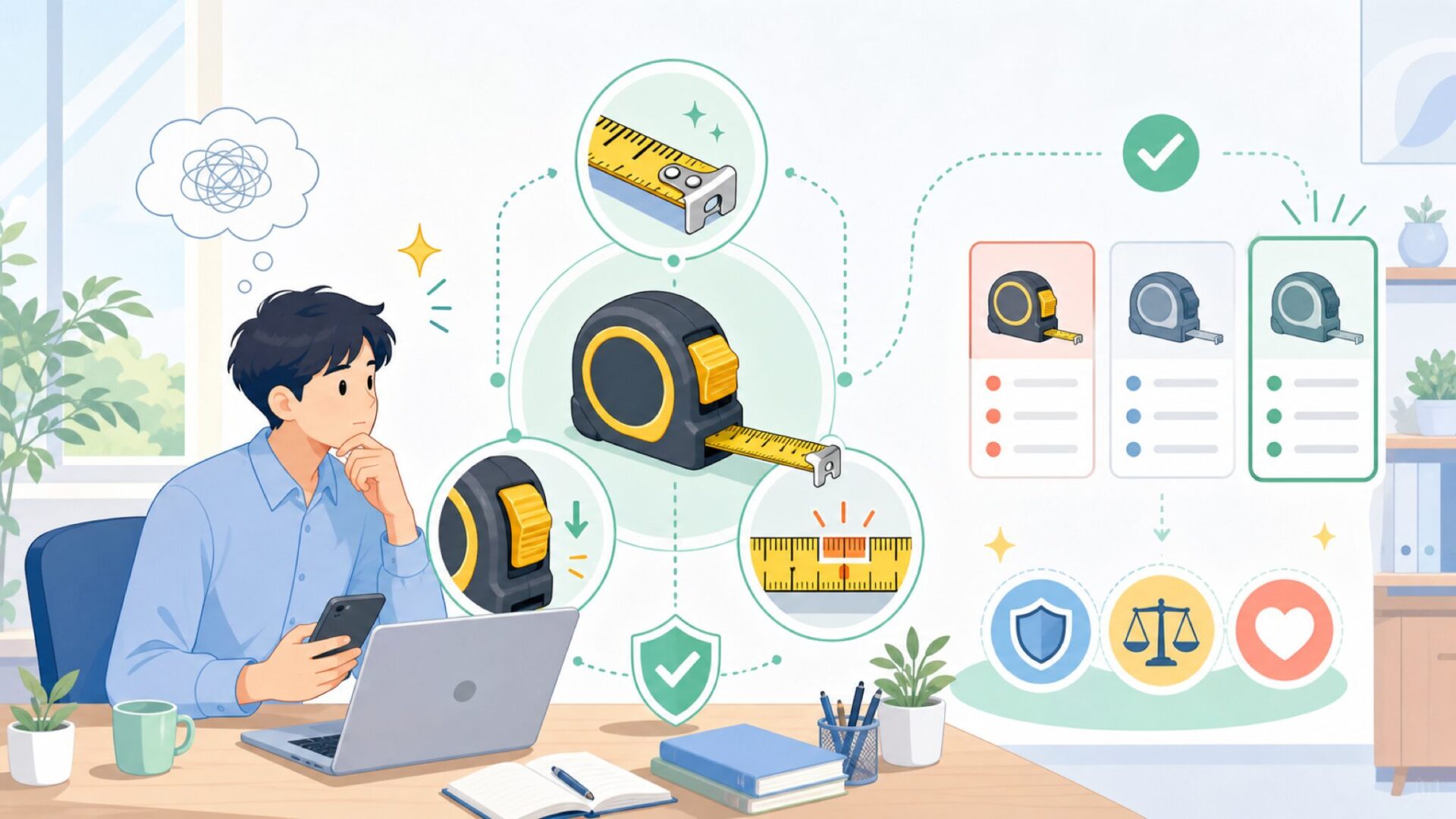 Komelonメジャーを支える3つの技術を表すイラスト