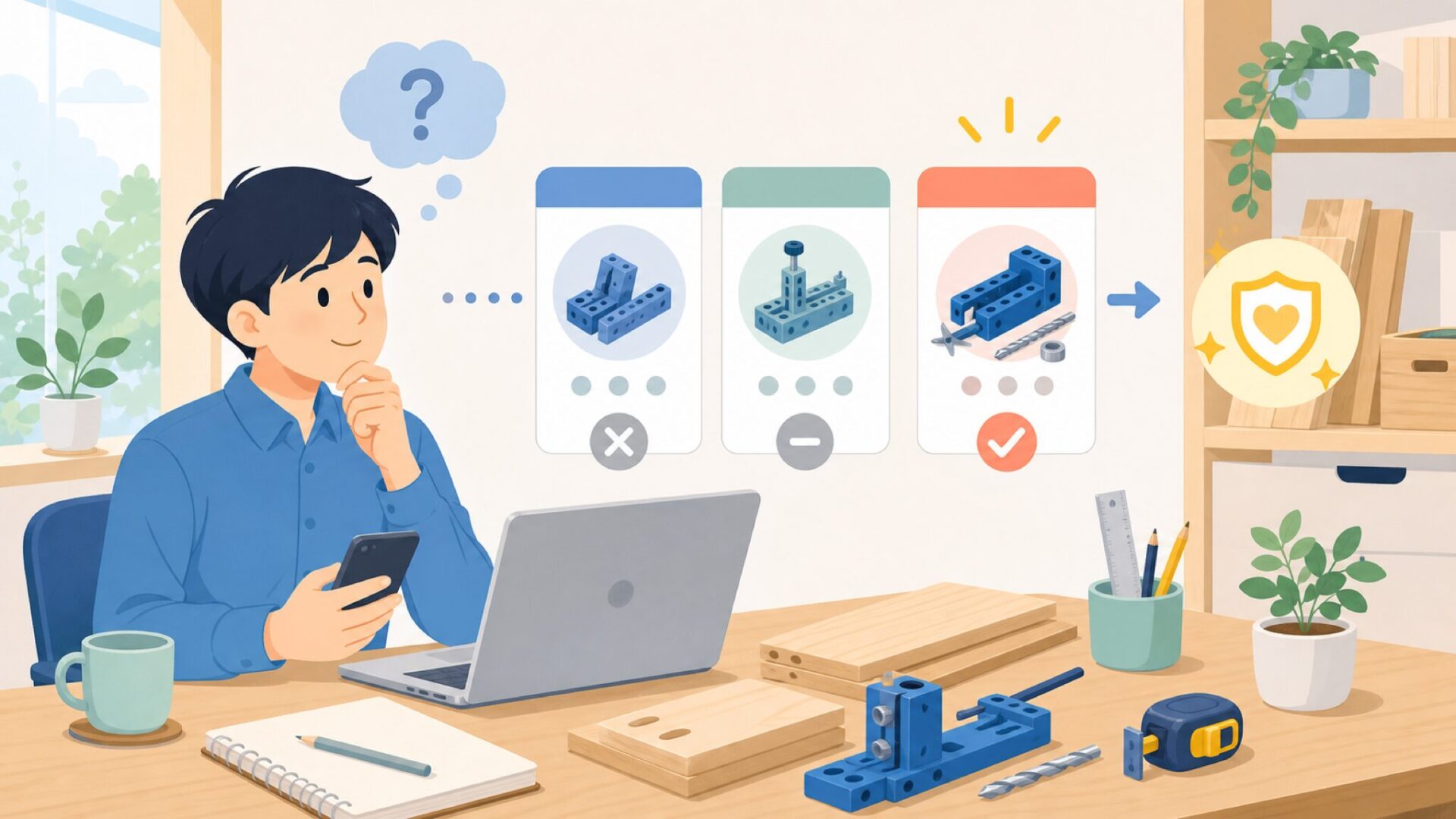 KregがDIY・木工愛好家に選ばれる理由を表すイラスト