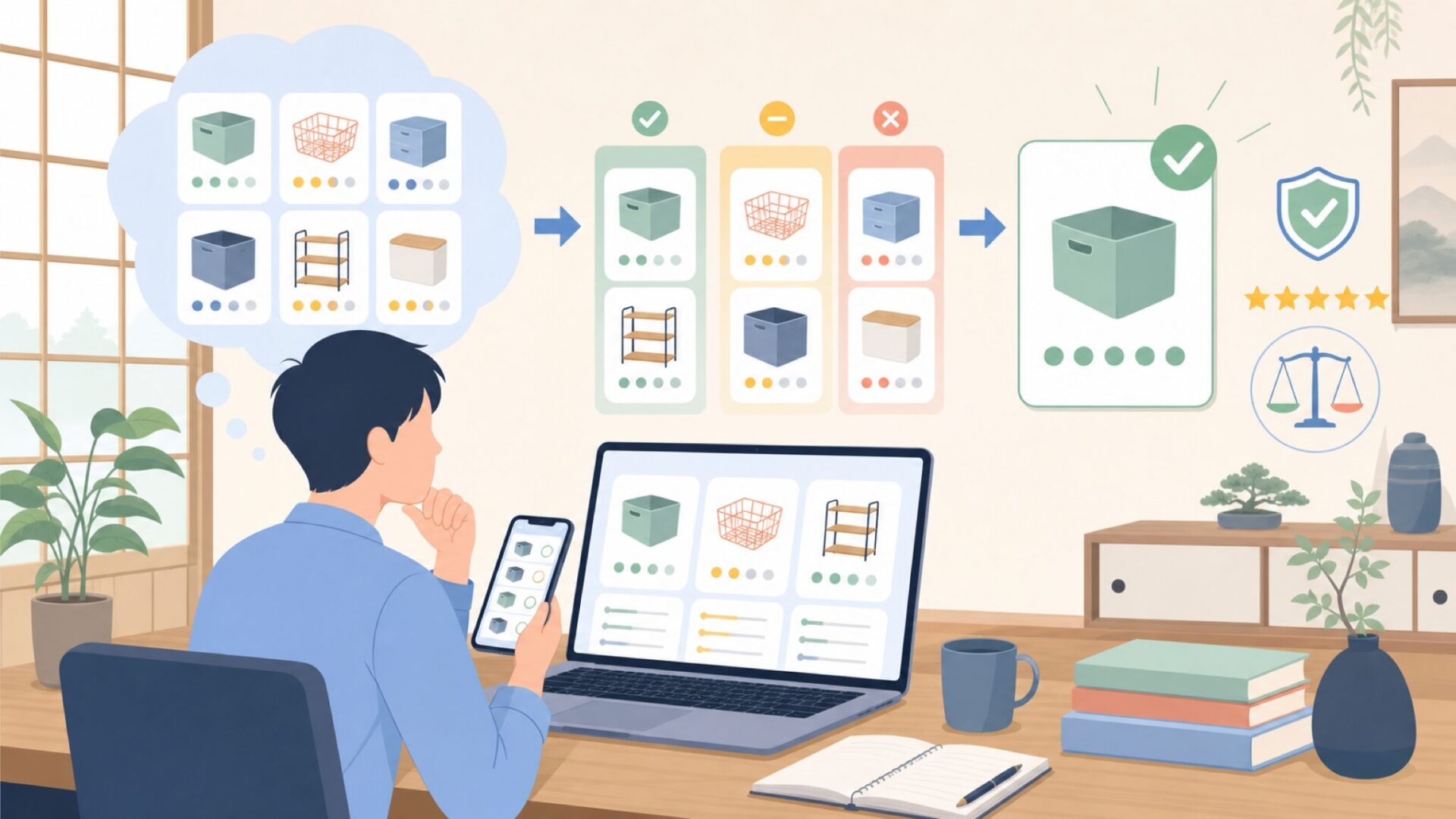 Lifewitと似た中国系ブランドを比較を表すイラスト