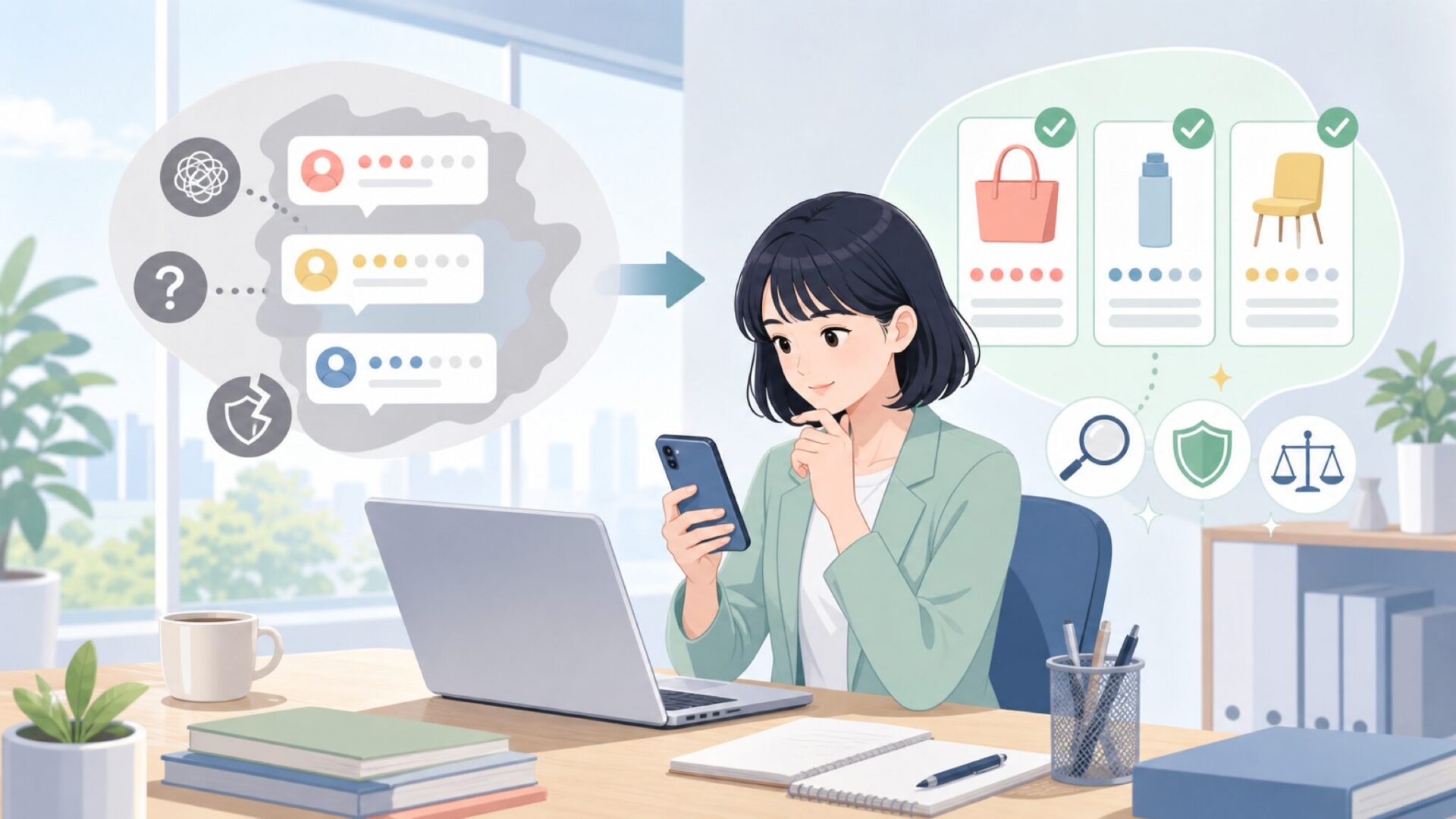Travistarの口コミ・評判を読み解くを表すイラスト