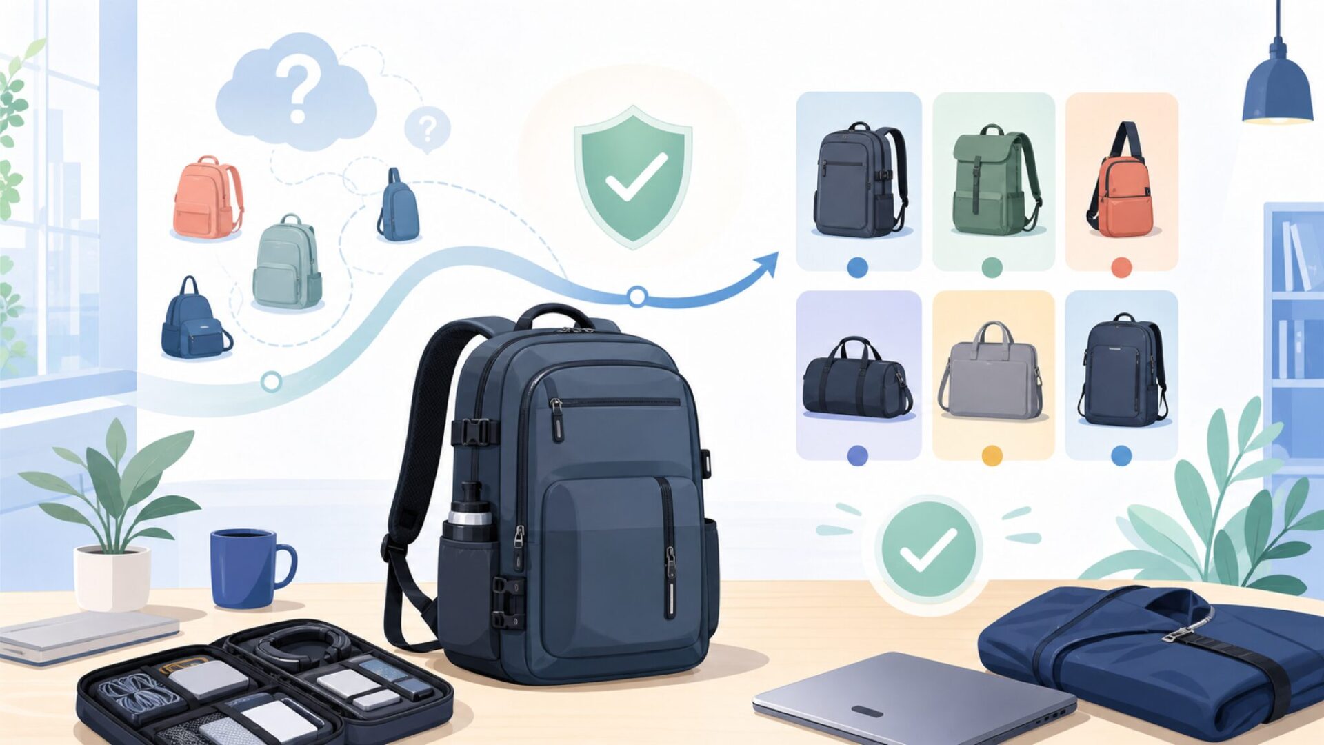 主要製品ラインナップと選び方を表すイラスト
