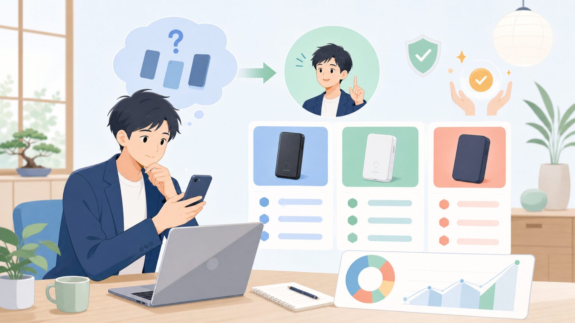 Linkifly A9のスペックと他ブランドとの比較を表すイラスト