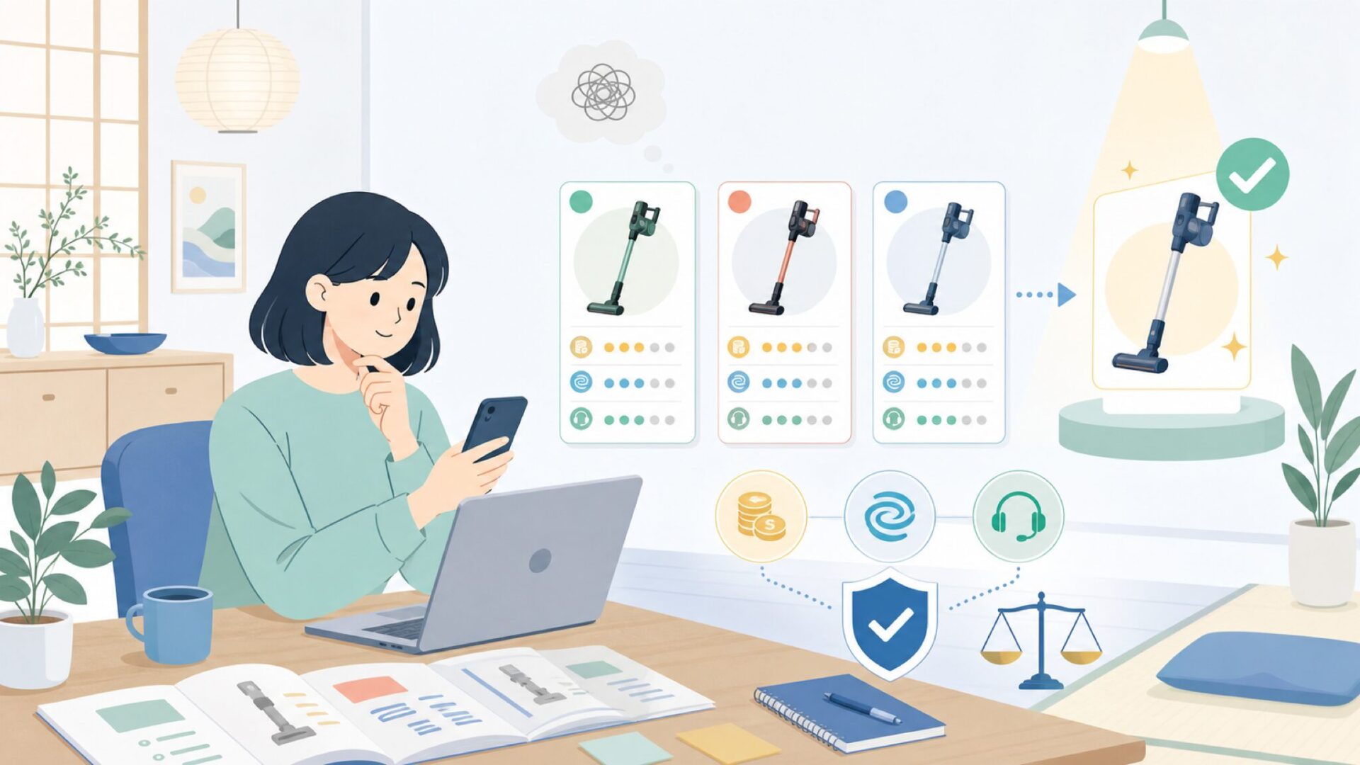 SPOZGOと競合ブランドを徹底比較を表すイラスト