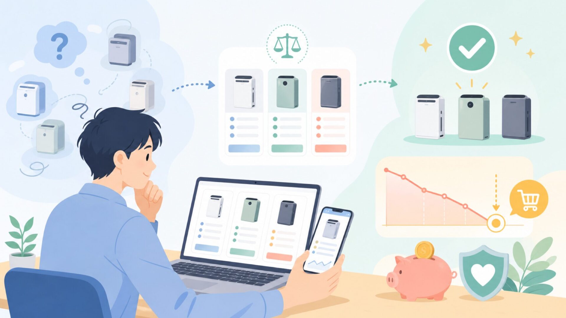 Fochaiのおすすめモデルと価格の推移を表すイラスト