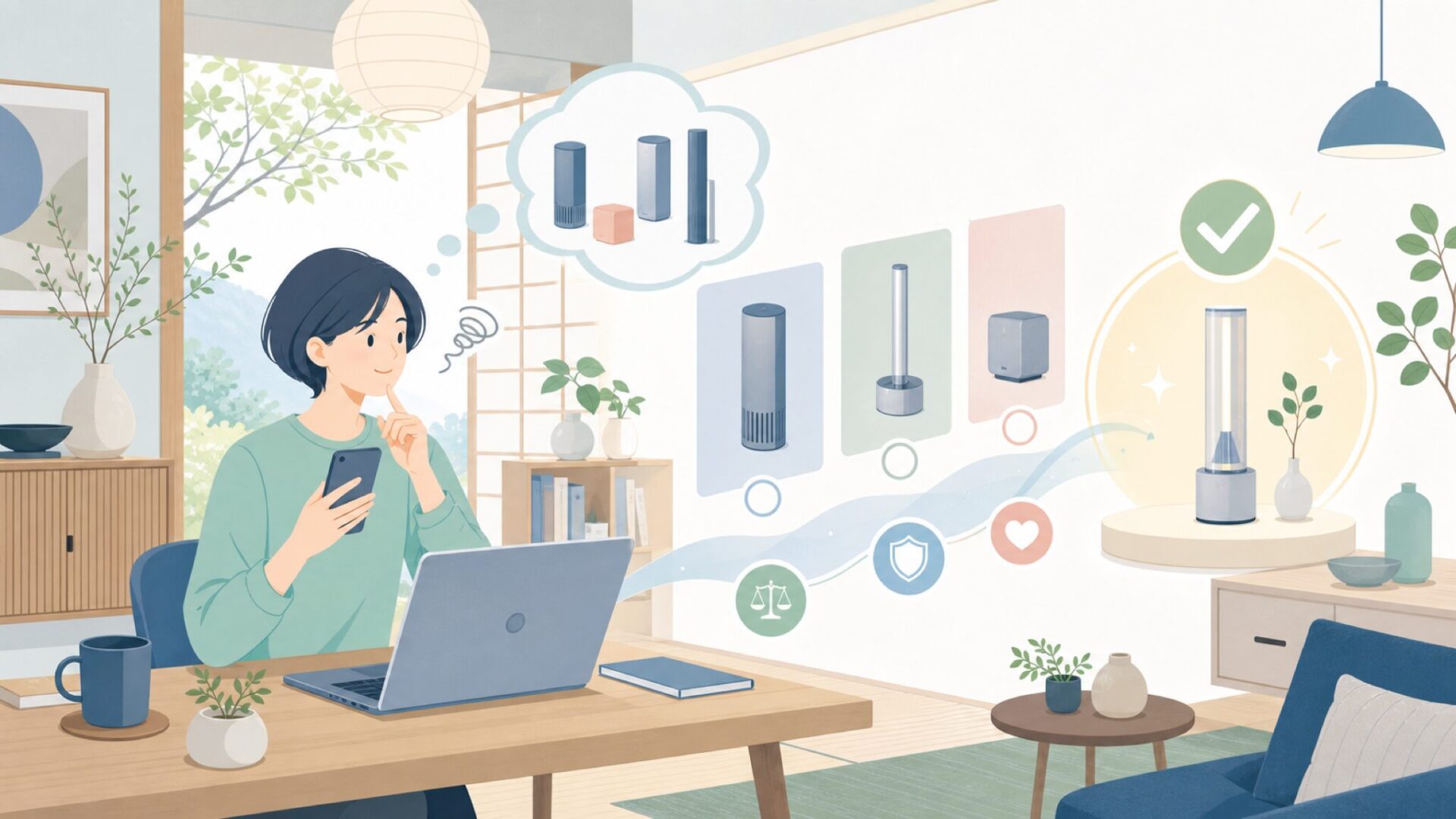 なぜインテリア好きがcadoを選ぶのか——デザイン哲学を解説を表すイラスト