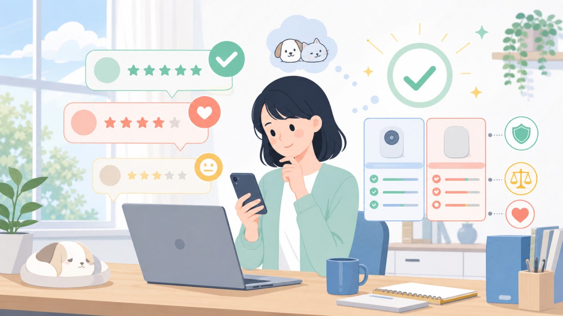 Pawboの口コミ・評判──実際に使った人のリアルな声を表すイラスト