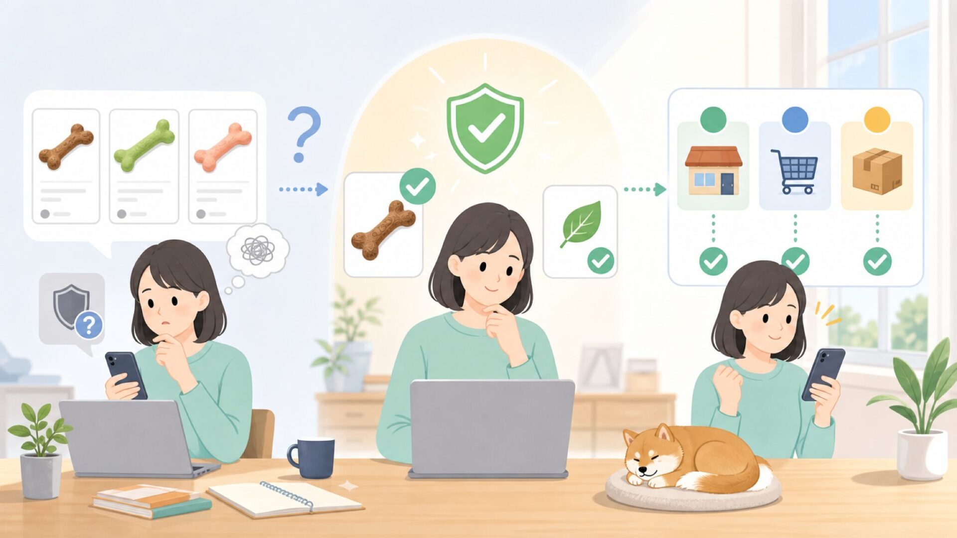 日本でBeneboneの正規品を手に入れる方法を表すイラスト