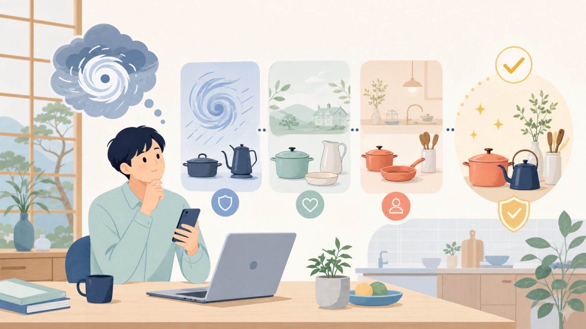TyphoonデザインのDNA——英国美意識が生んだキッチン哲学を表すイラスト