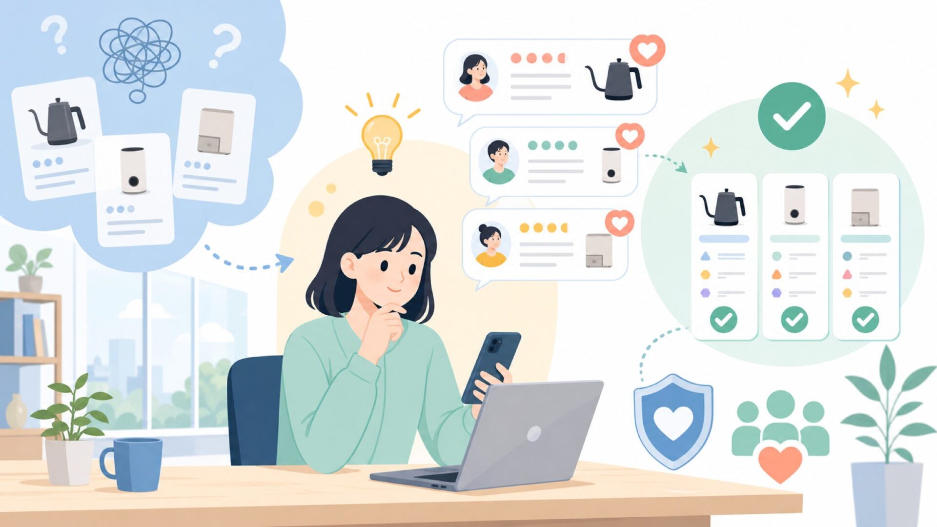 実際に買った人の声から見えるEpeiosの実力を表すイラスト