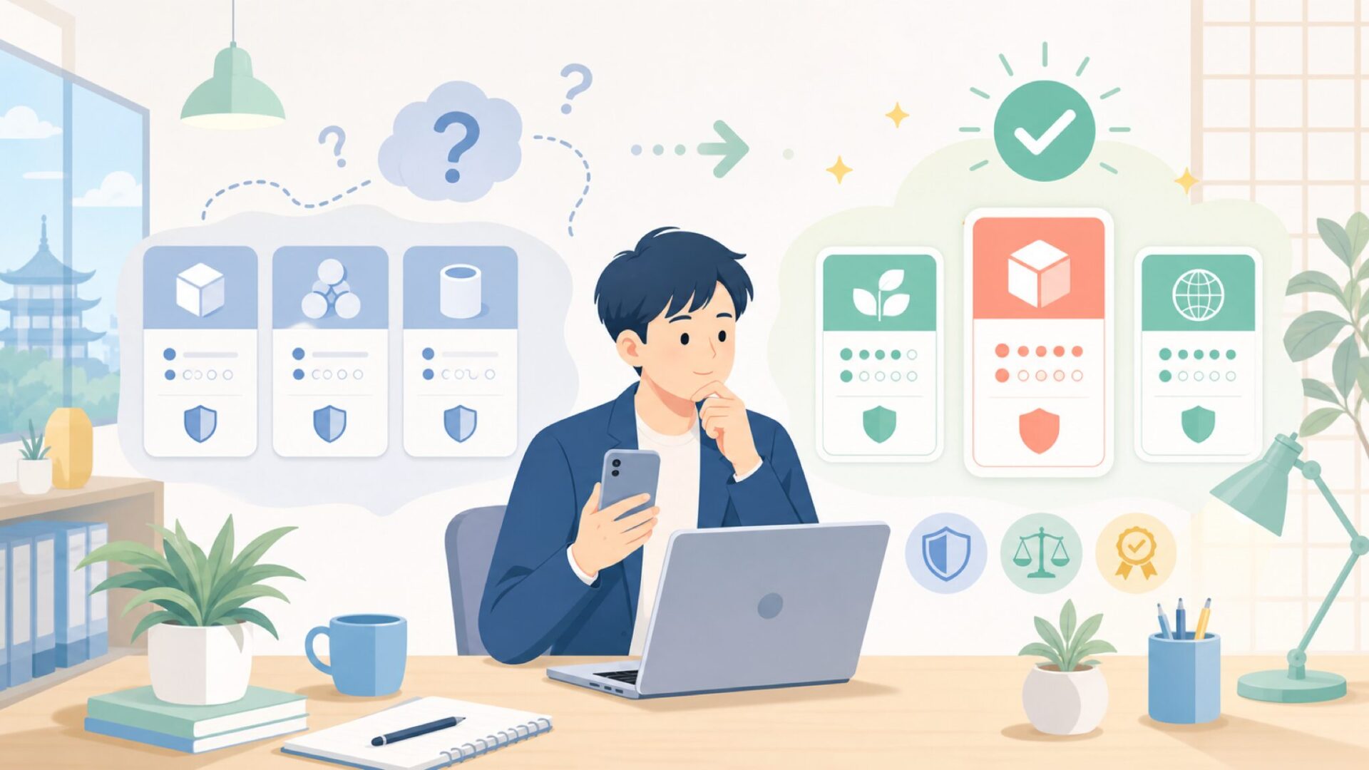 Logicool・ELECOMと比べてNuleaを選ぶ理由を表すイラスト