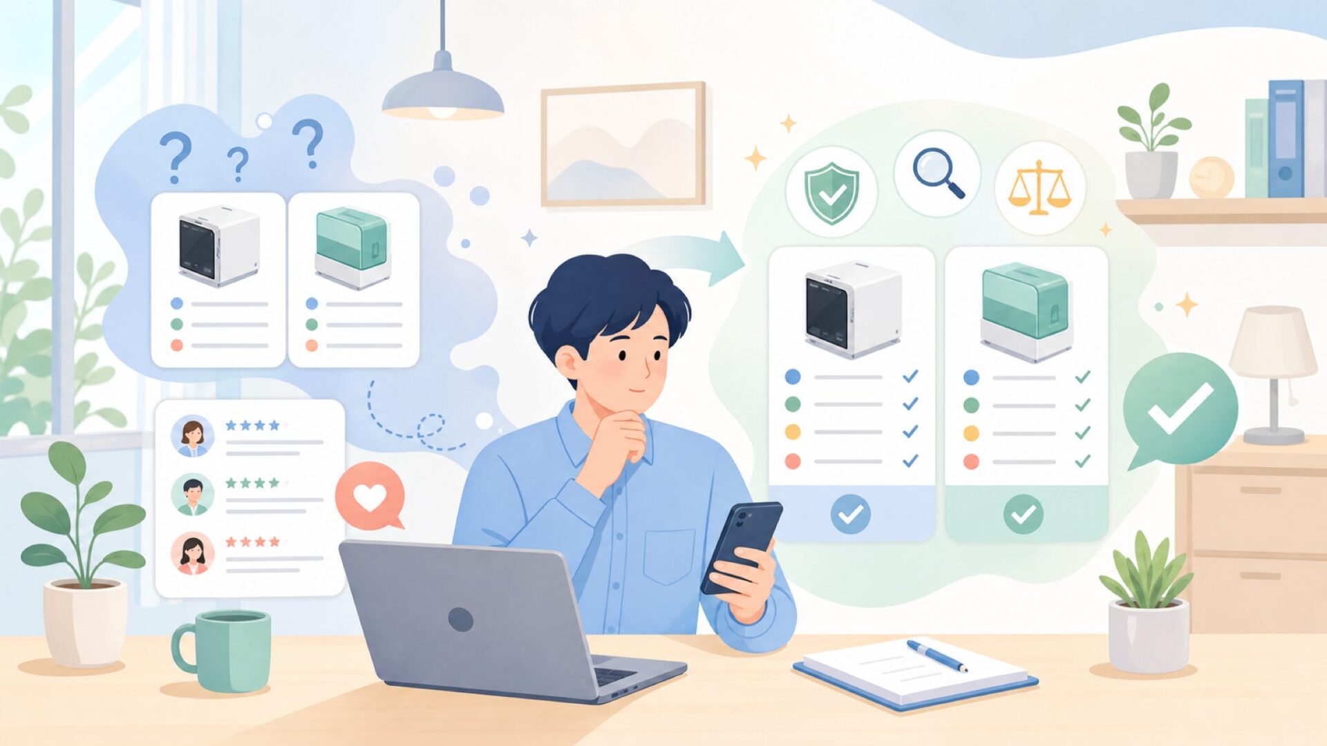 MakeID P31Sを徹底レビュー——スペック・口コミ・選び方を表すイラスト