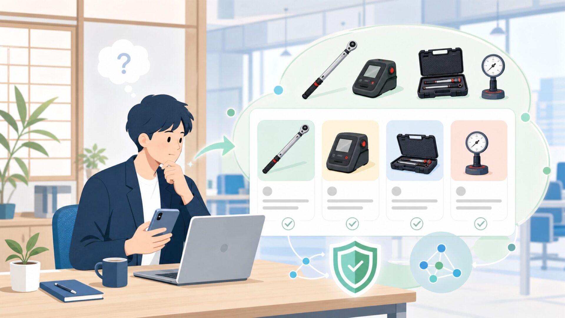Norbarは何を作る会社？トルク専業の製品ジャンルを表すイラスト