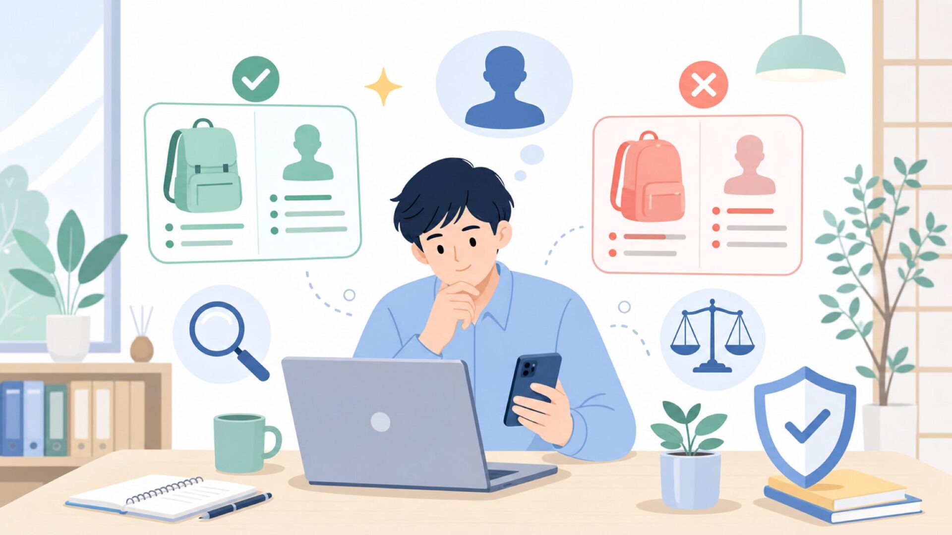 G4Freeが特に向いている人・向いていない人を表すイラスト