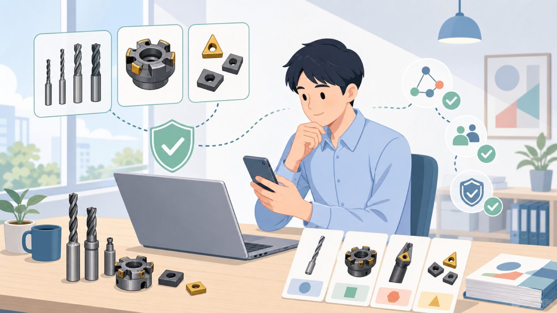 Sandvik Coromantが作っている製品を表すイラスト