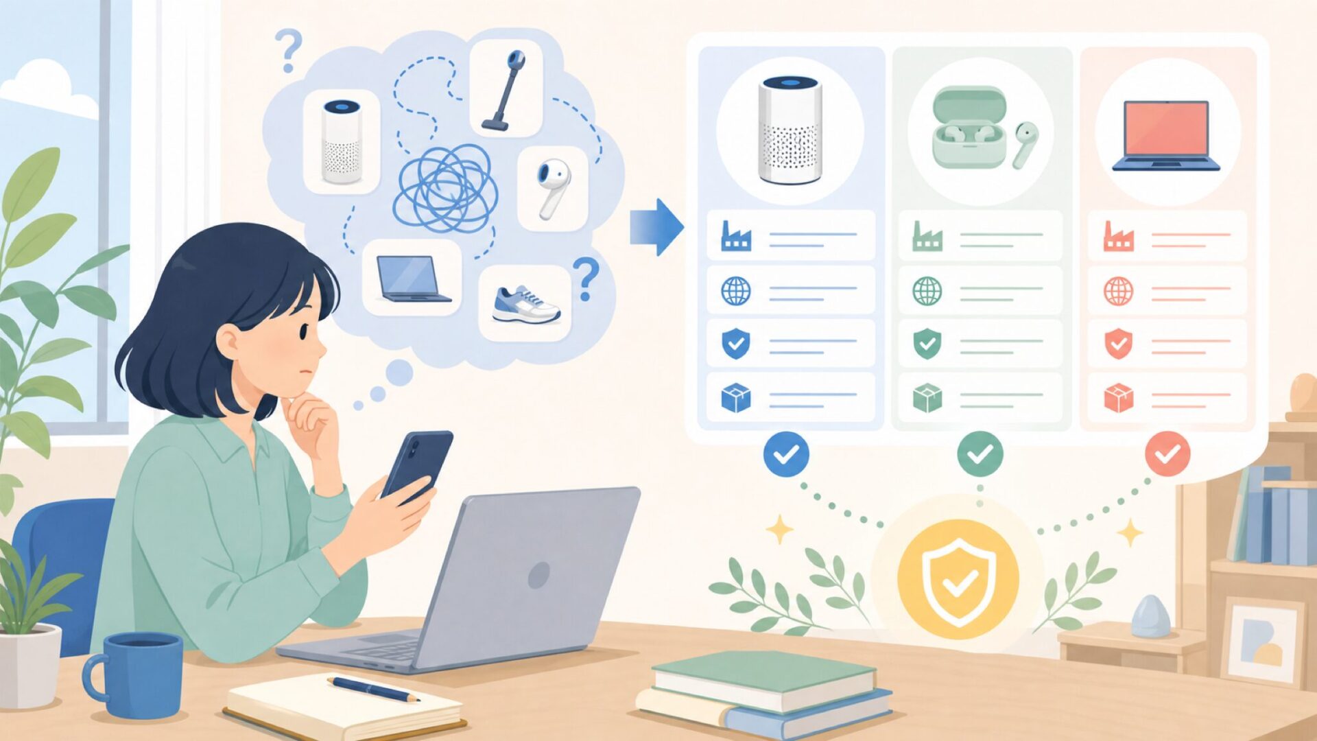 「Air」を冠する海外ブランドとの混同を解くを表すイラスト