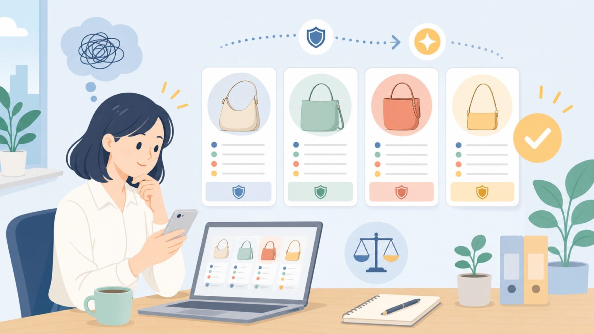 FIND KAPOORと同価格帯で比べたい人気ブランドを表すイラスト