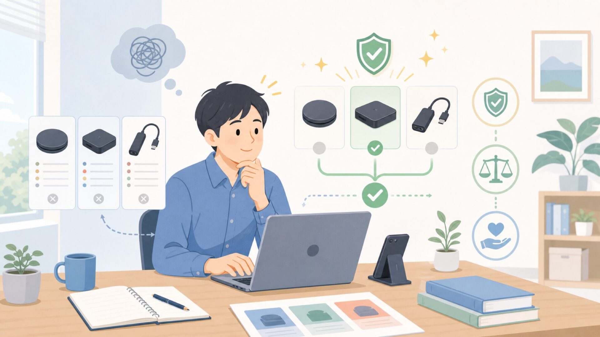 Ottocastの主力製品ラインナップと選び方を表すイラスト
