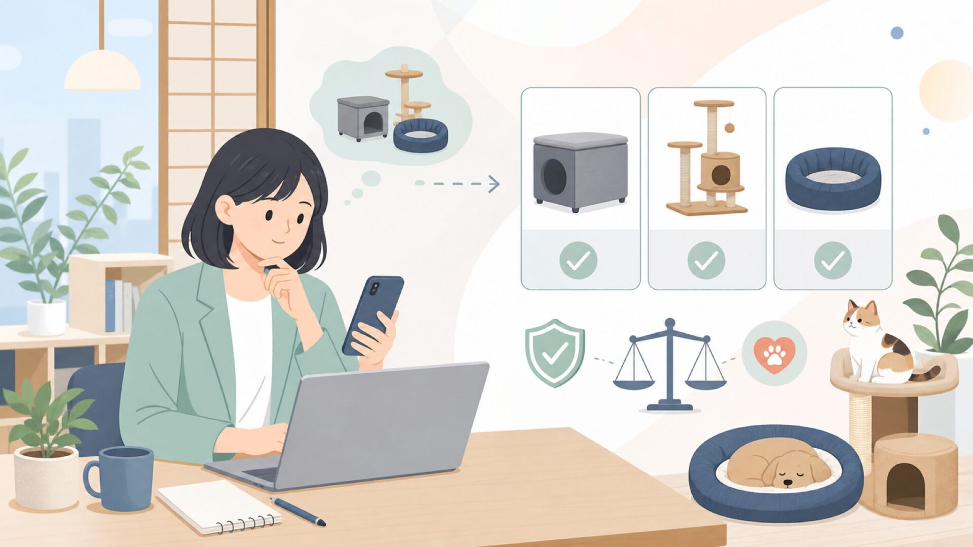 FEANDREAの人気商品と実際の使い心地を表すイラスト