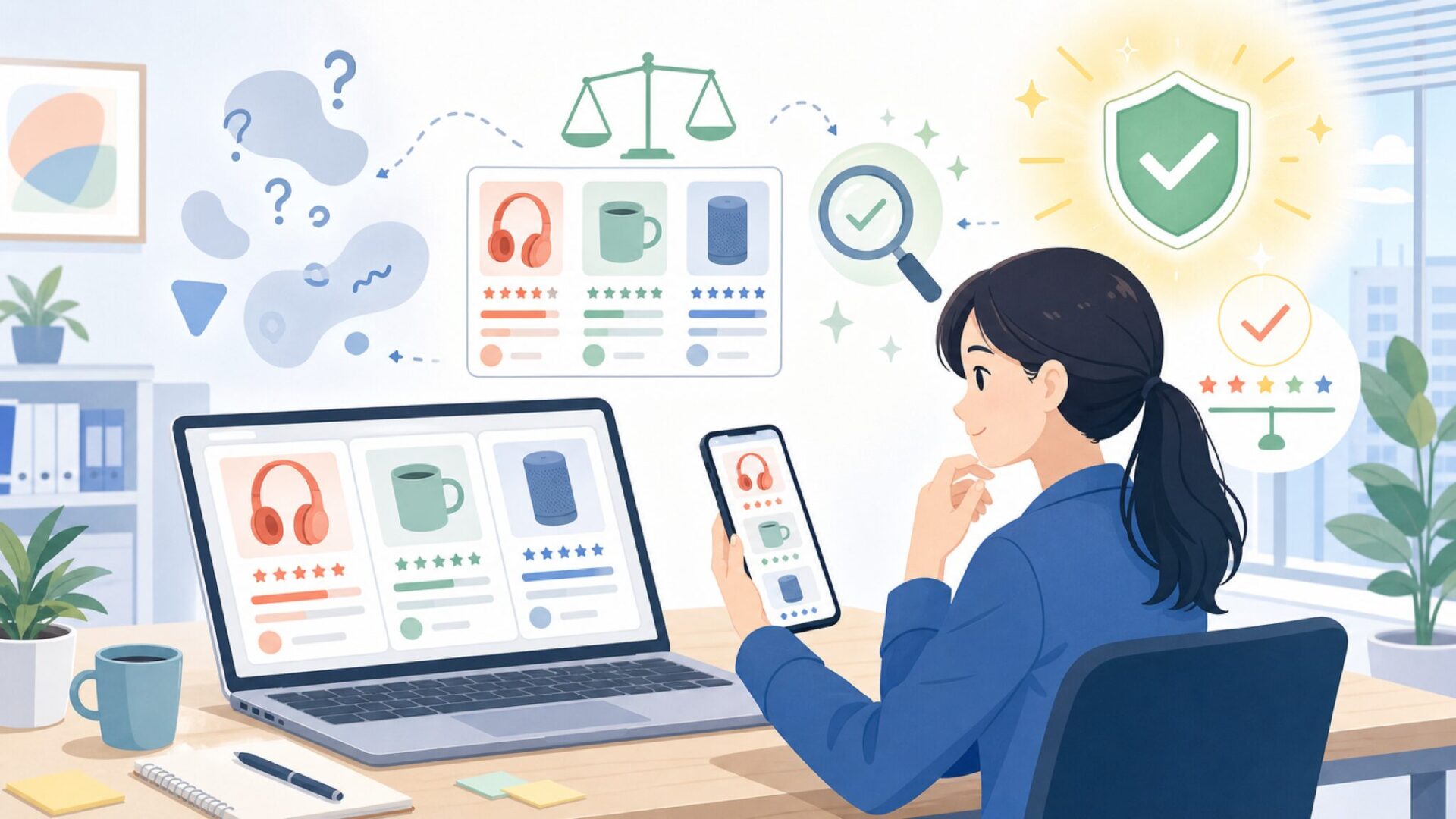 LENCENTの評判・口コミは信用できる?サクラ問題に踏み込むを表すイラスト