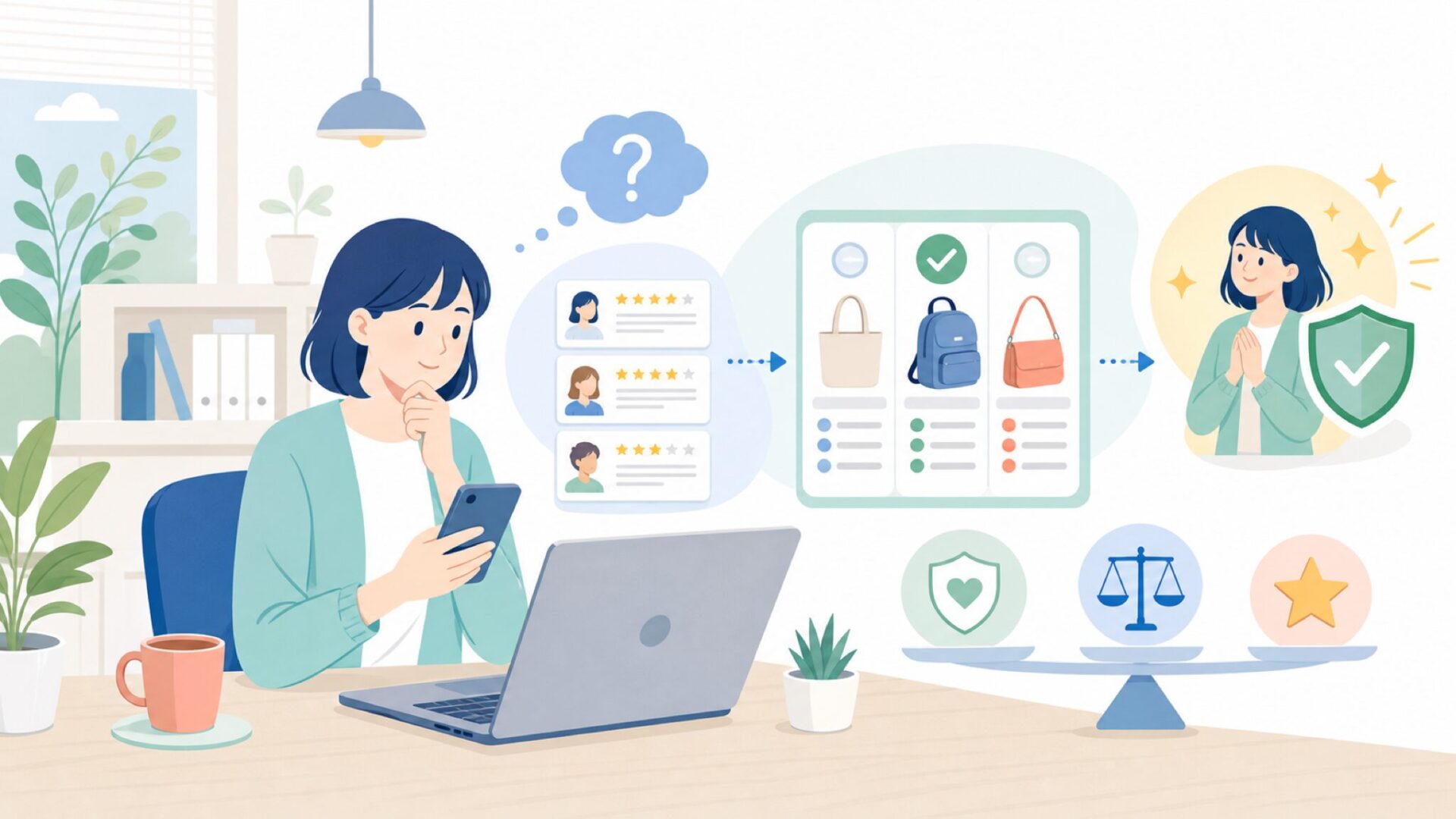 実際に使った人たちの声——評価と口コミのリアルを表すイラスト