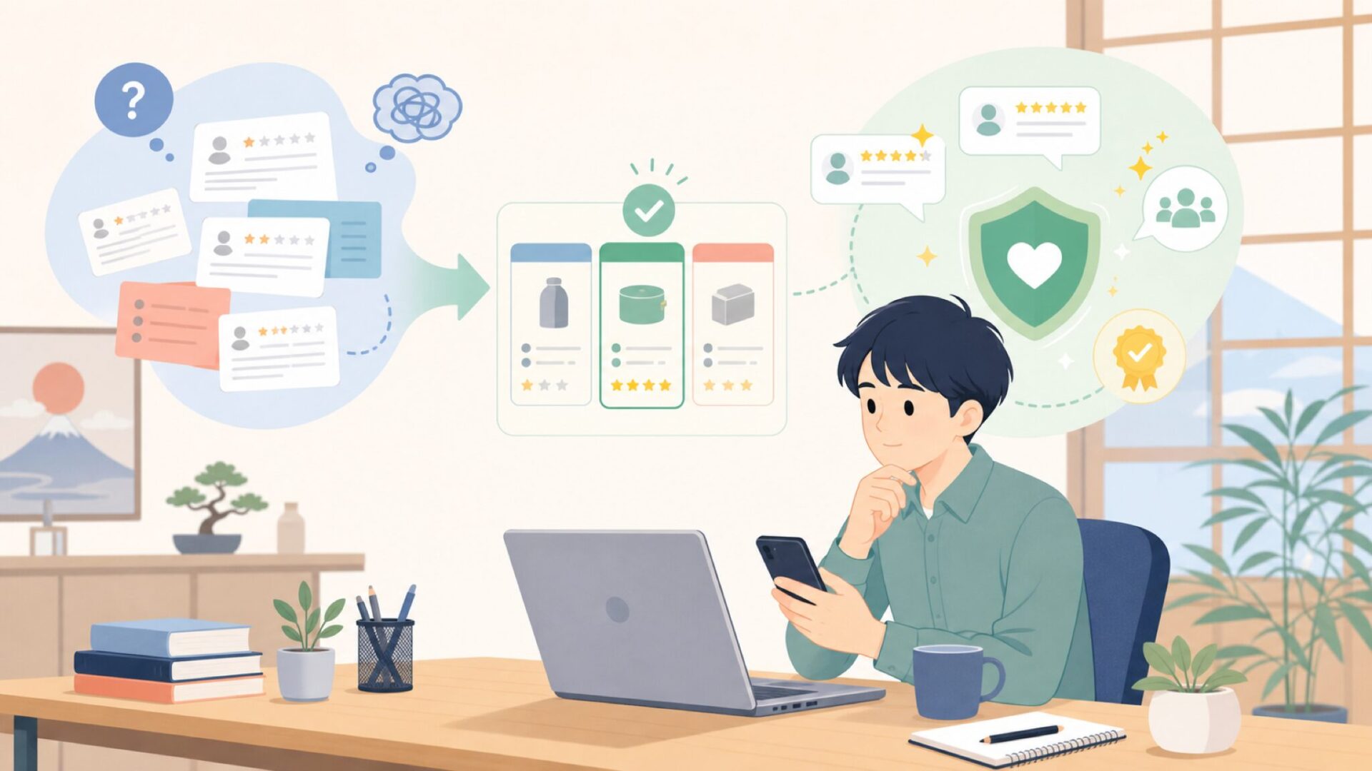 KomalCの口コミ・評判から分かる本当の実力を表すイラスト