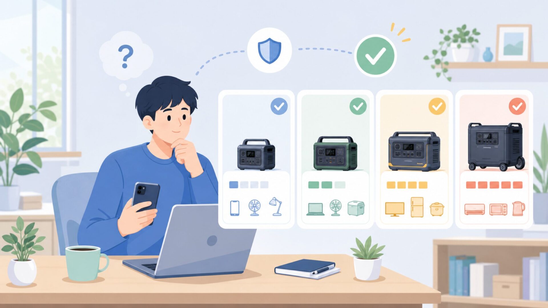 Jackeryポータブル電源の主要ラインナップを表すイラスト